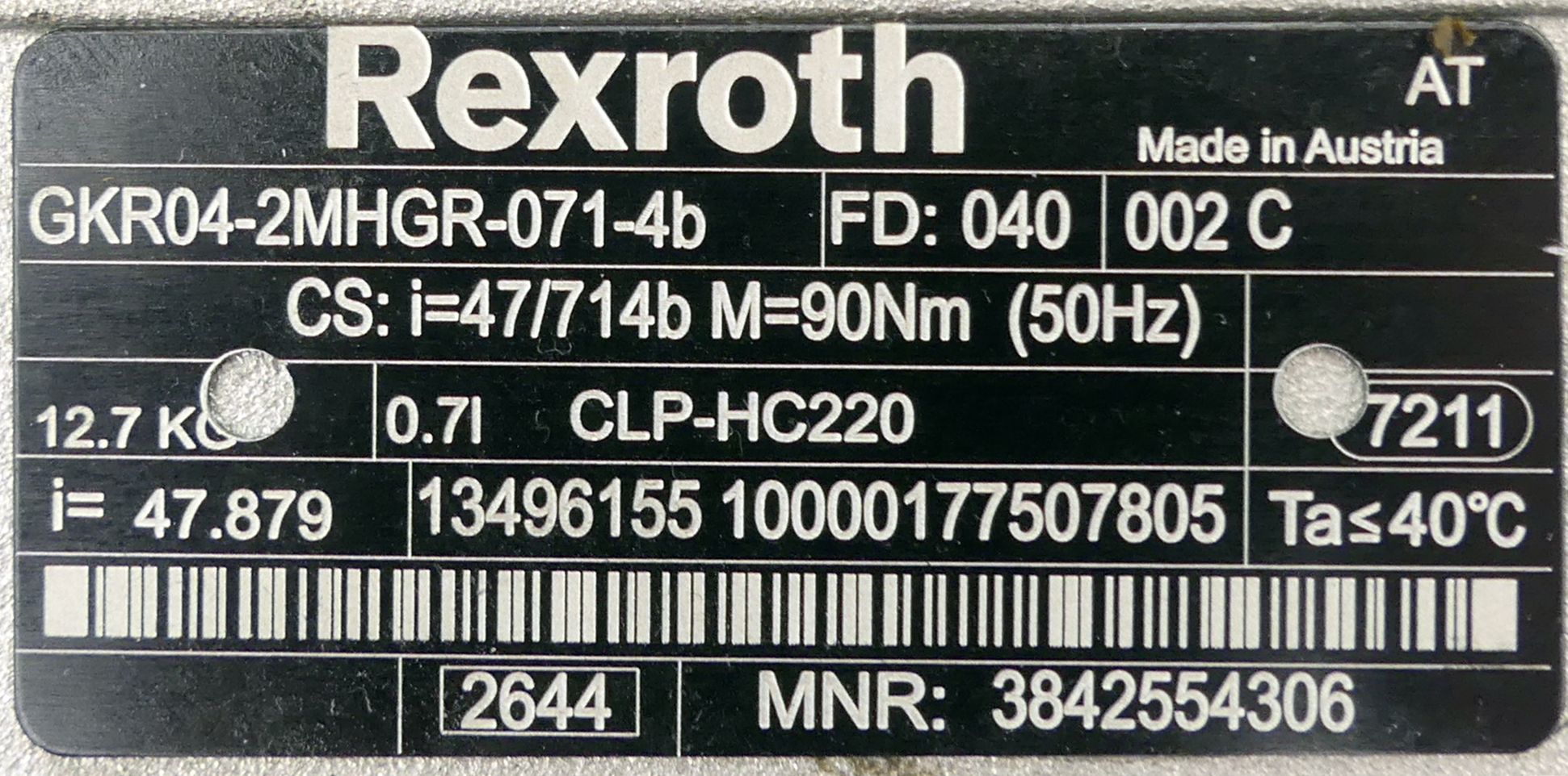 Gearbox Motor GKR04-2MHGR-071-4b 