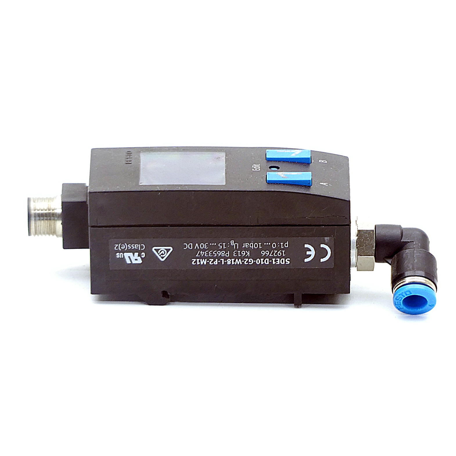 Pressure sensor SDE1-D10-G2-W18-L-P2-M12