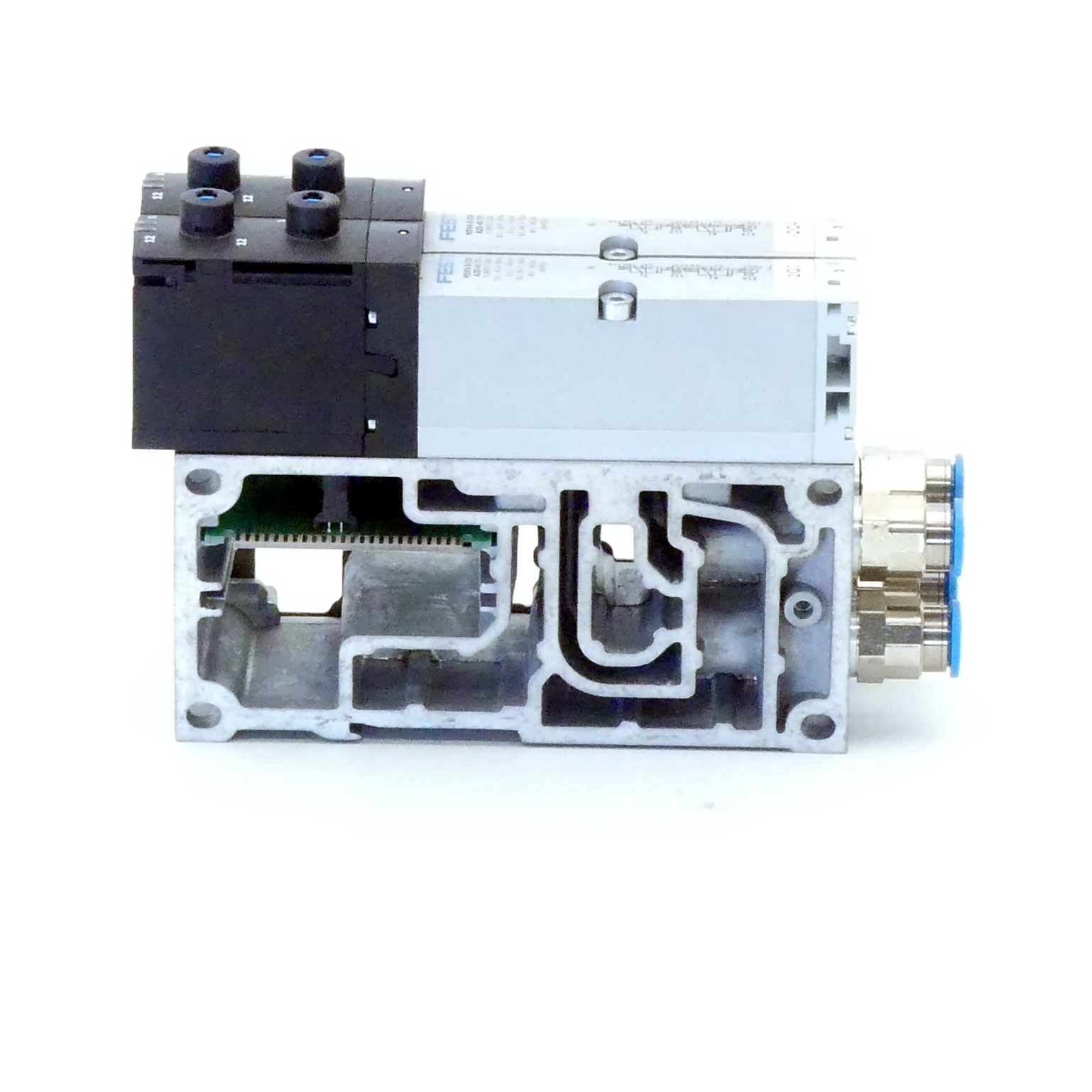 Solenoid valve with manifold plate 32N-AZD-A1-1T1L; VABV-S4-1HS-G14-2T2 