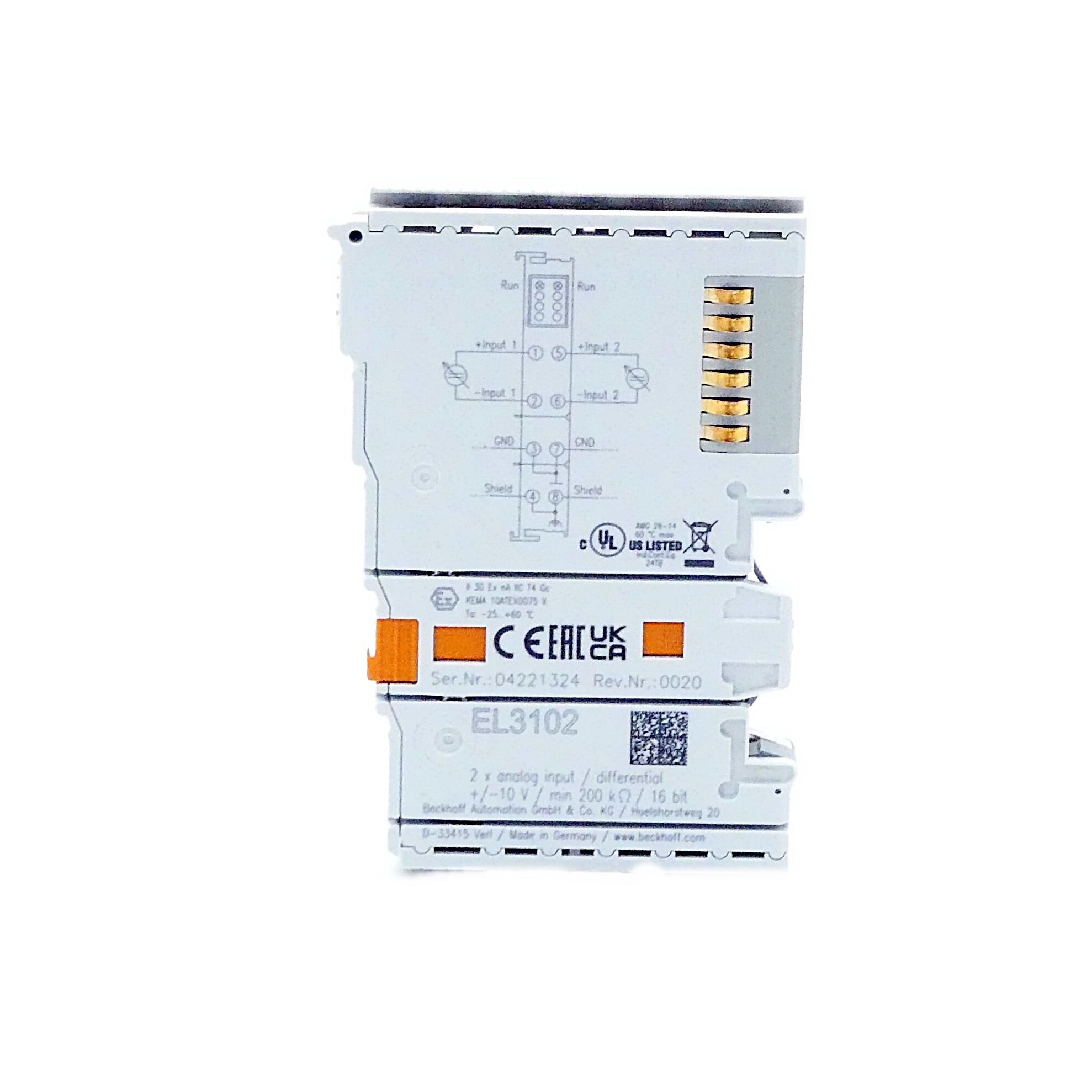 2-Channel-analog-input-terminal EL3102 