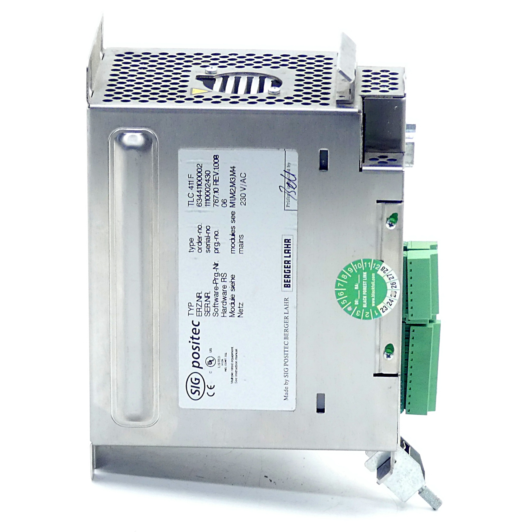 Positioning controller for 3-phase stepping motors with rotation monitoring 0063441100002 