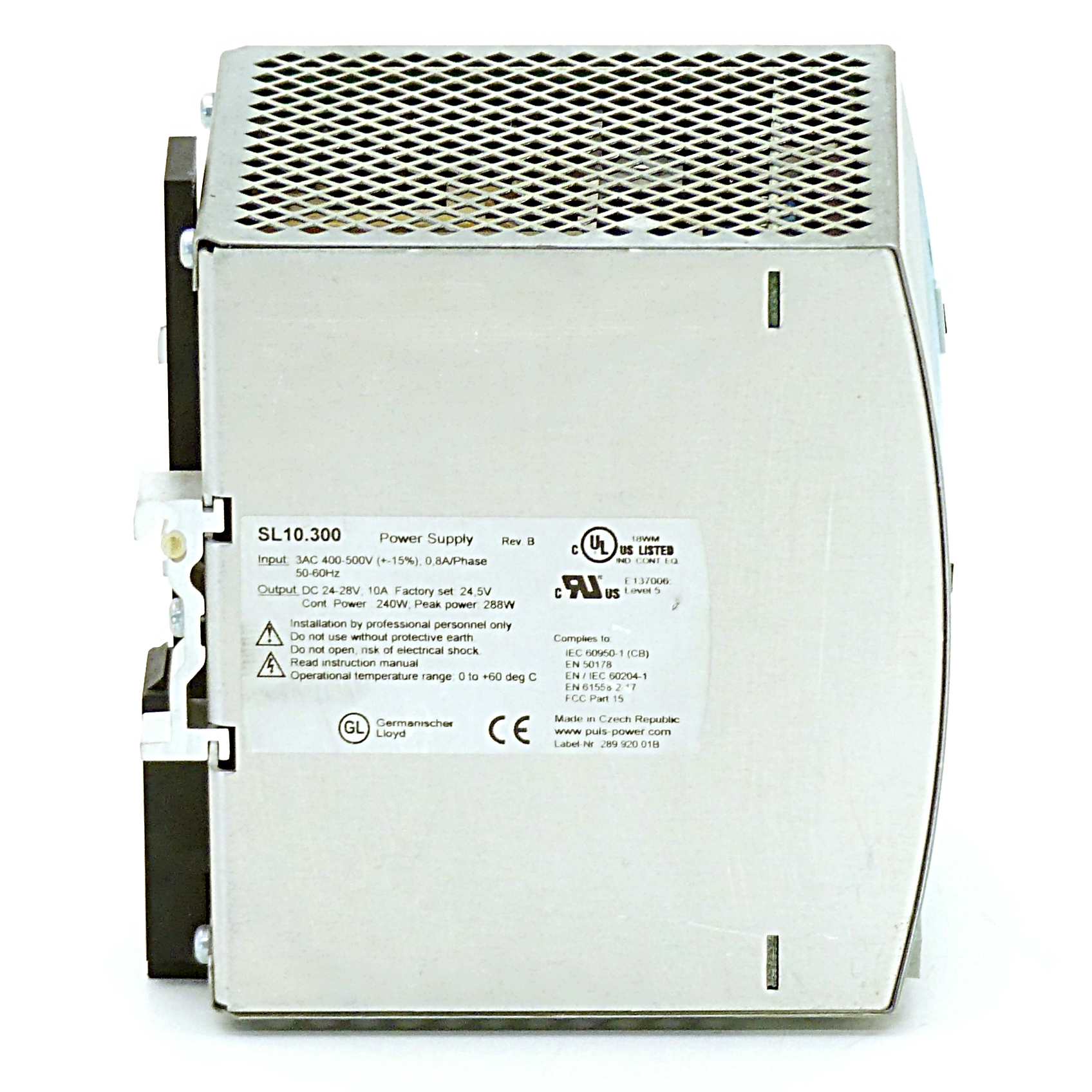 DIN rail power supplies for 3-phase systems  