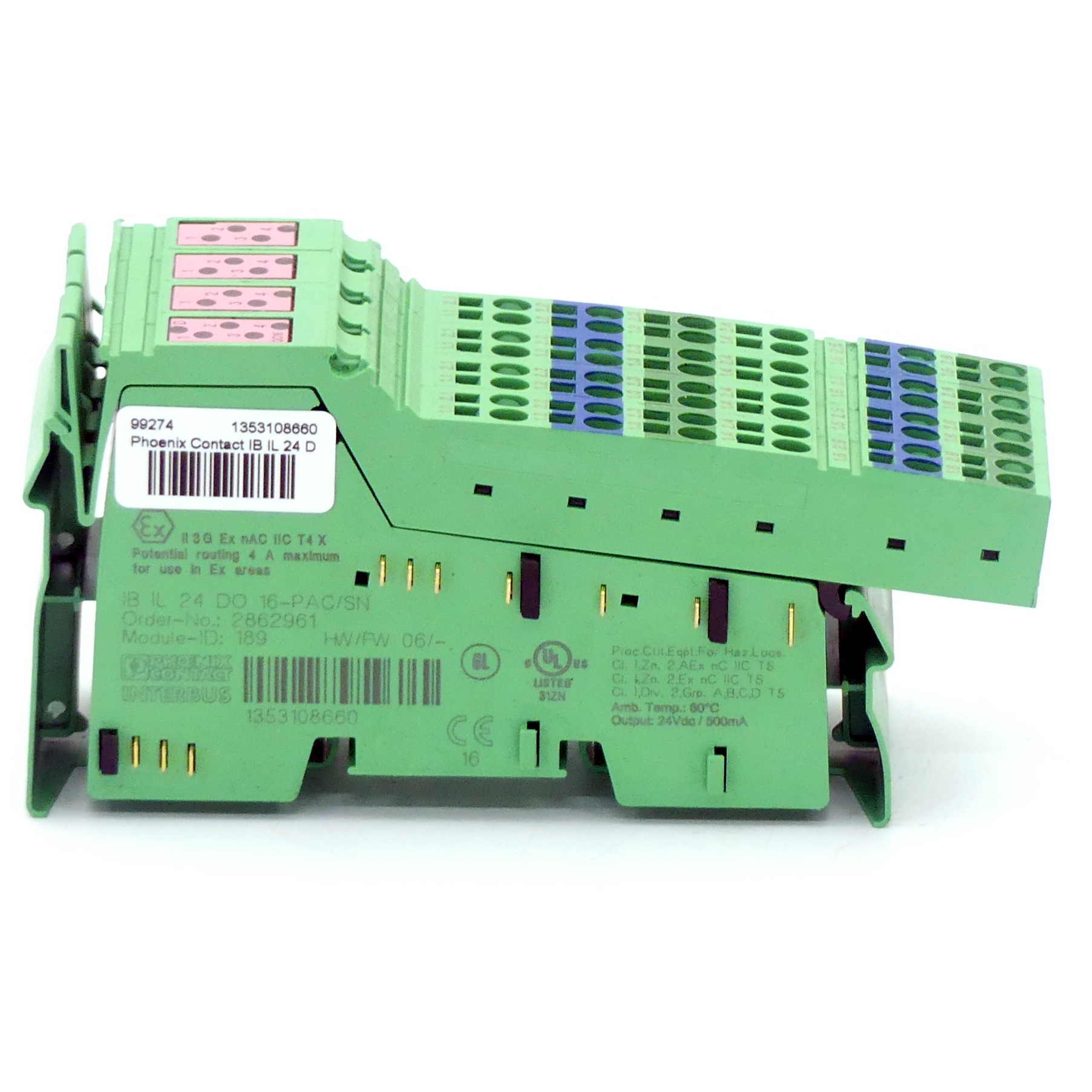 Inline-Klemme IB IL 24DO 16-PAC/SN IB IL 24DO 16-PAC/SN  