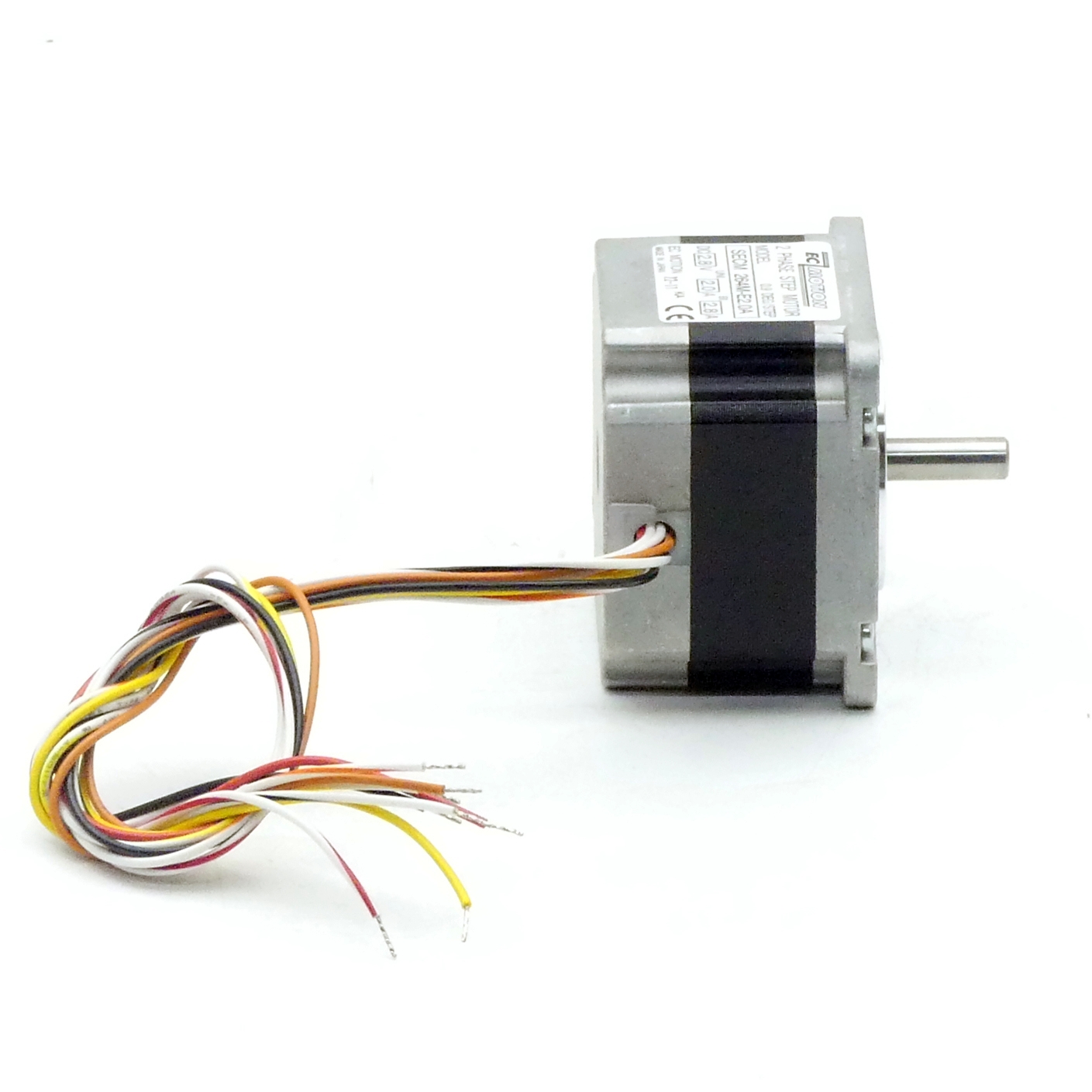NEMA23 2-Phasen-Schrittmotor 0.9° 0.44Nm Litzen:8 2.0A Frontwelle:6.35mm  
