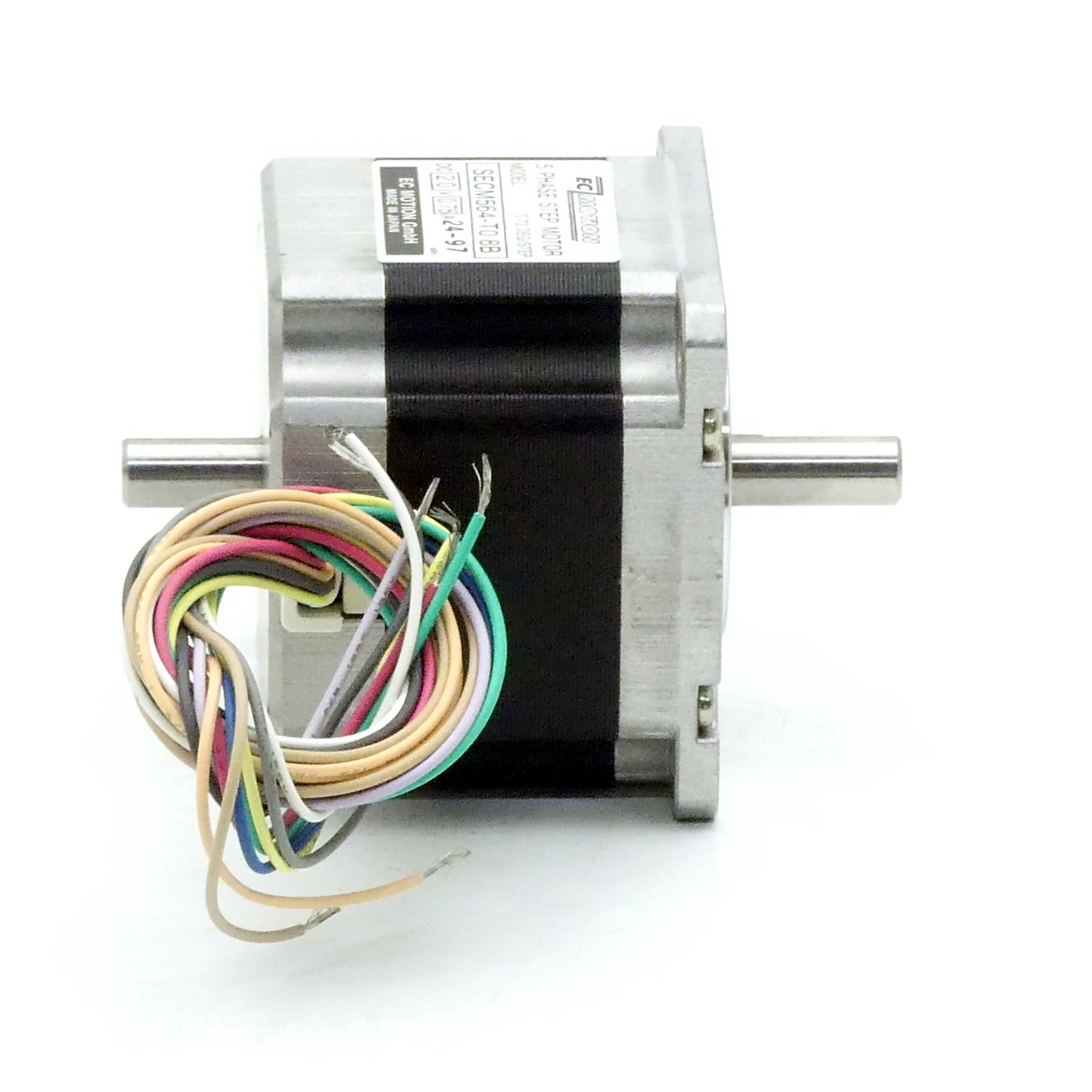 SIZE60 5-Phasen-Schrittmotor 0.72° 0.42Nm Anschlußkasten 0.75A 2-Wellenenden:8mm  