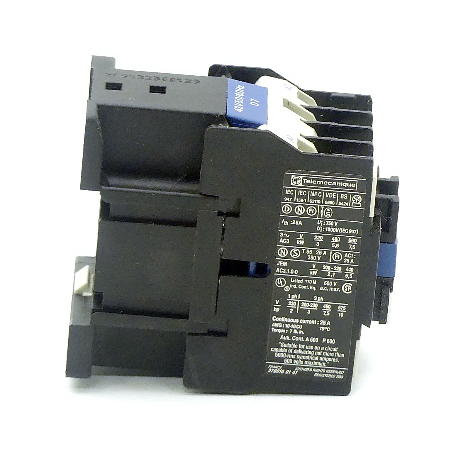 Contactor LC1 D1200D7  New FS