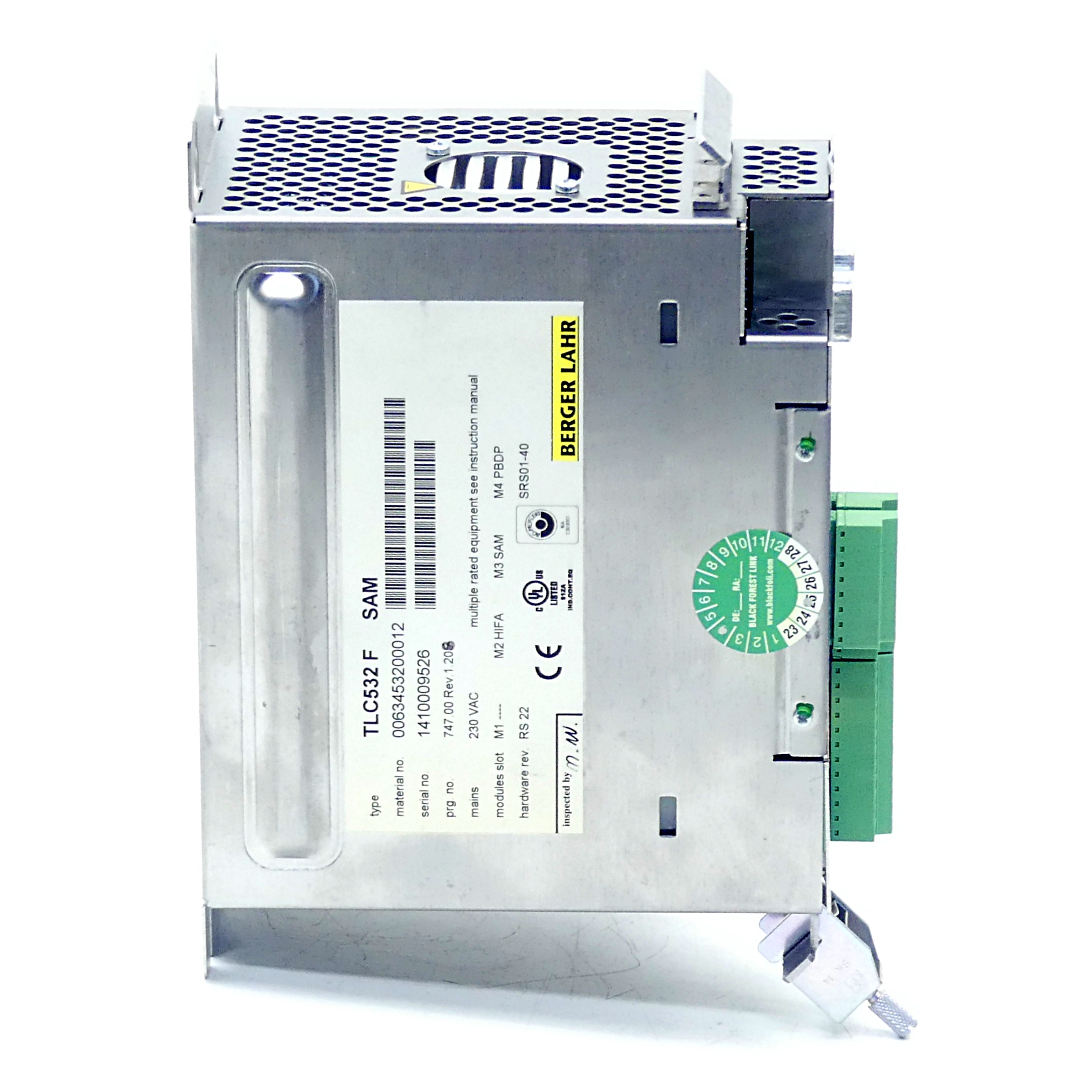 Positioning controller for 3-phase AC servo motors with Profibus-DP fieldbus interface and SAM safety module TLC532F -/HIFA/SAM/PBDP Used