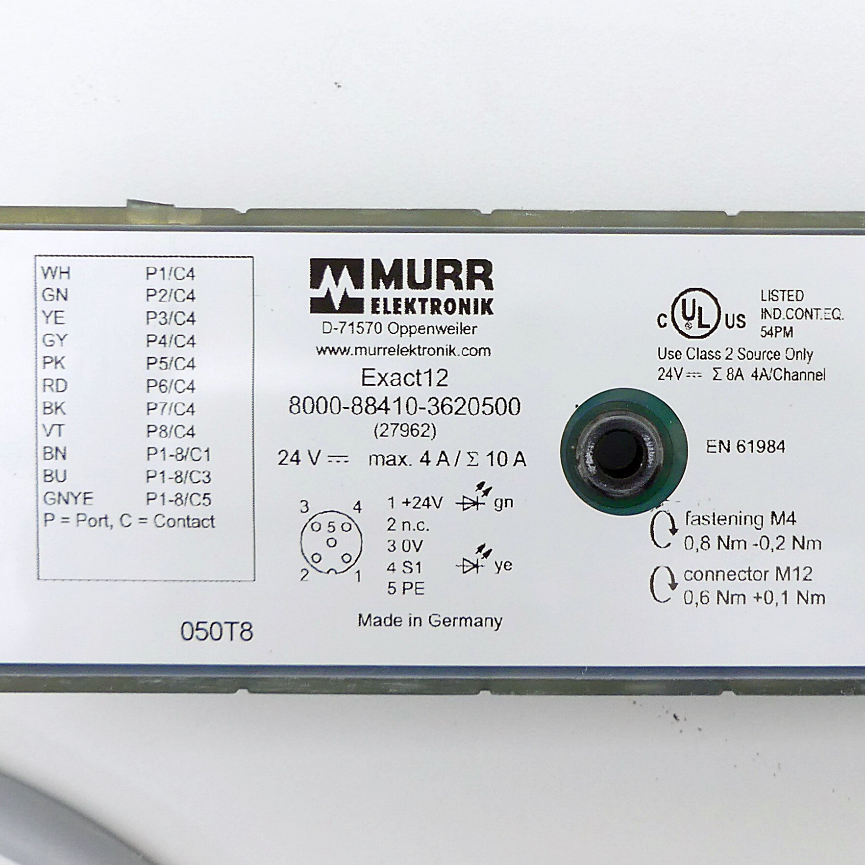 Sensor/actuator box passive M12 distributor 