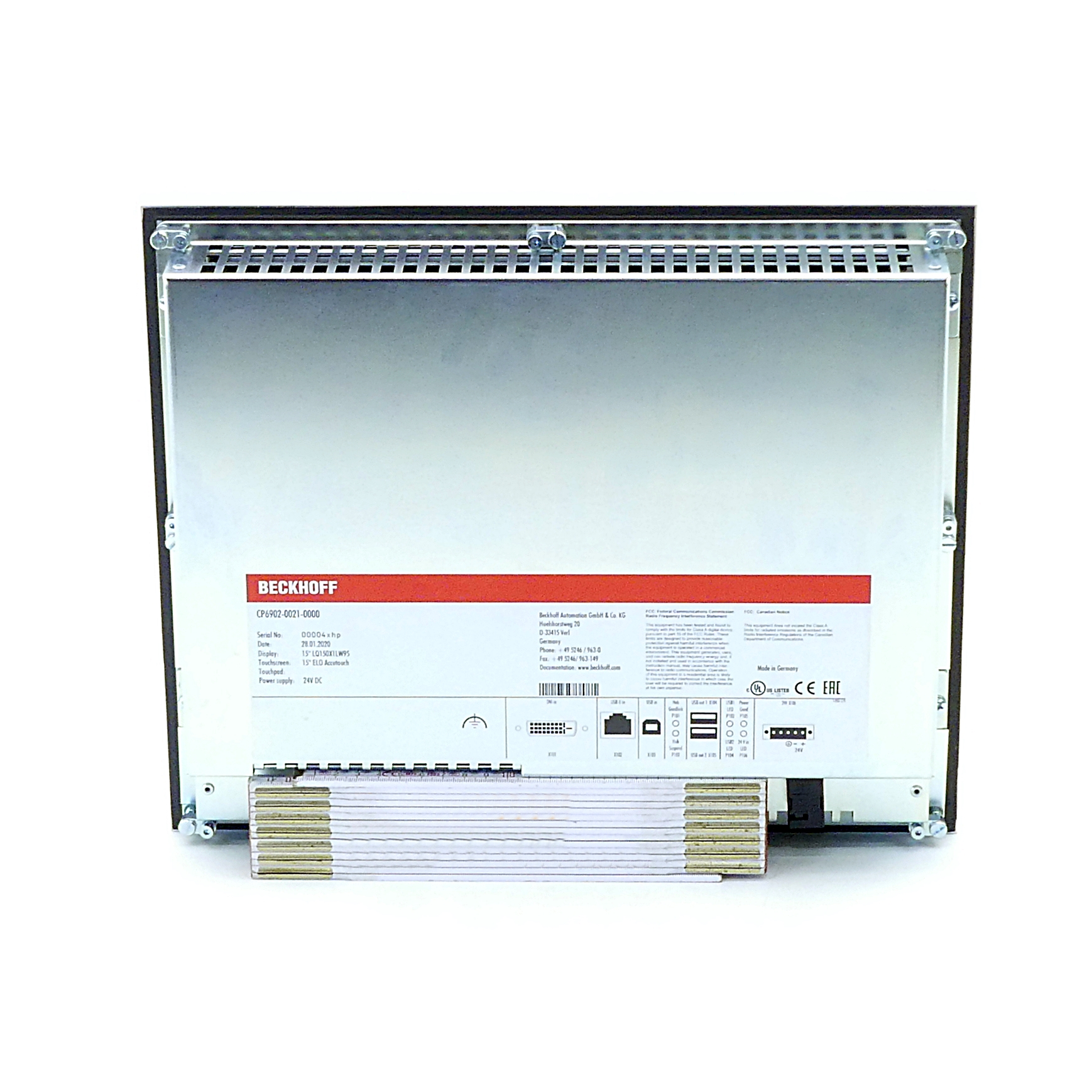 Built-in control panel