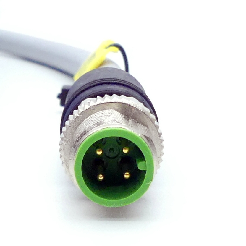 M12 St. 0° / M12 Bu. 0° A-kod. geschirmt 