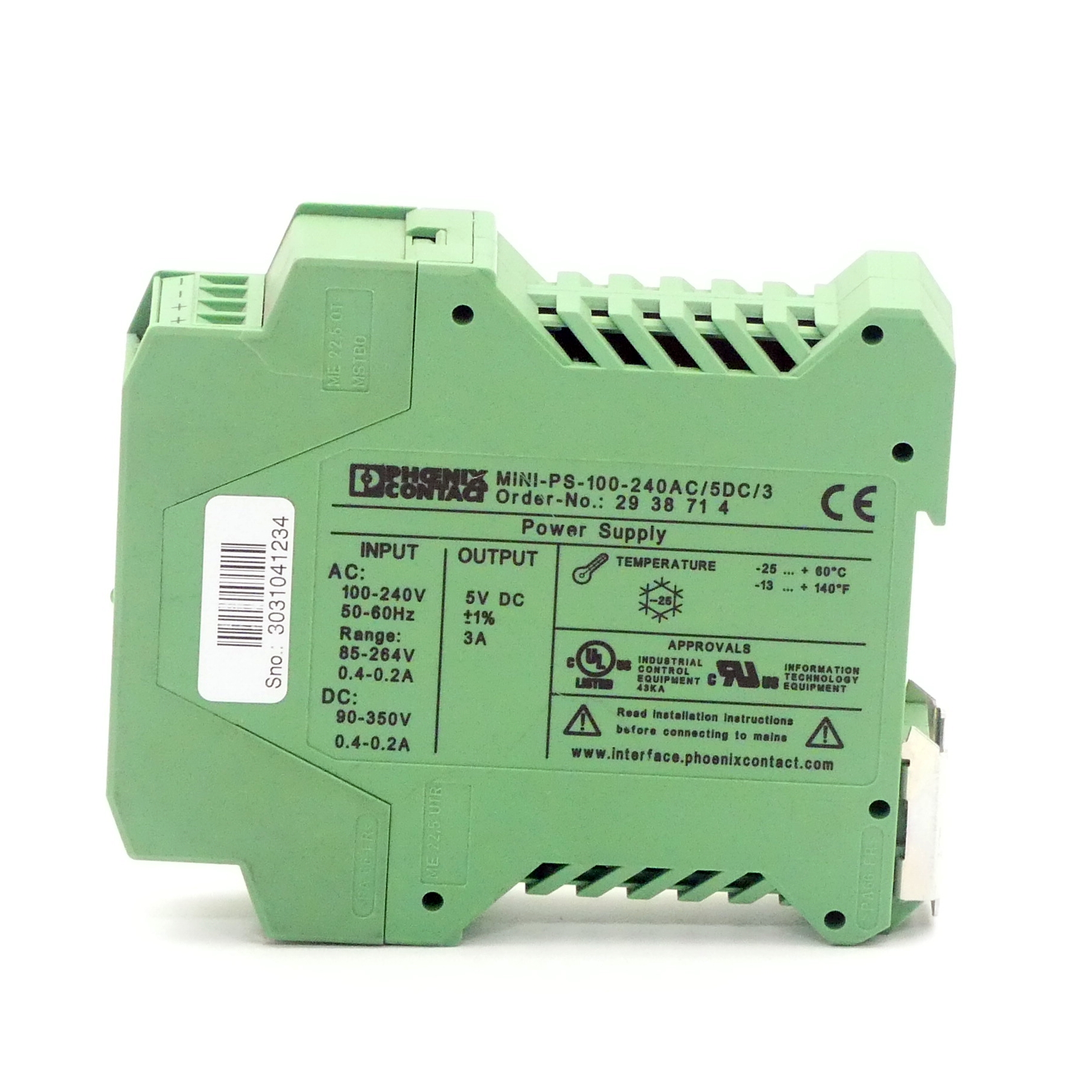 Stromversorgung MINI-PS-100-240AC/ 5DC/3