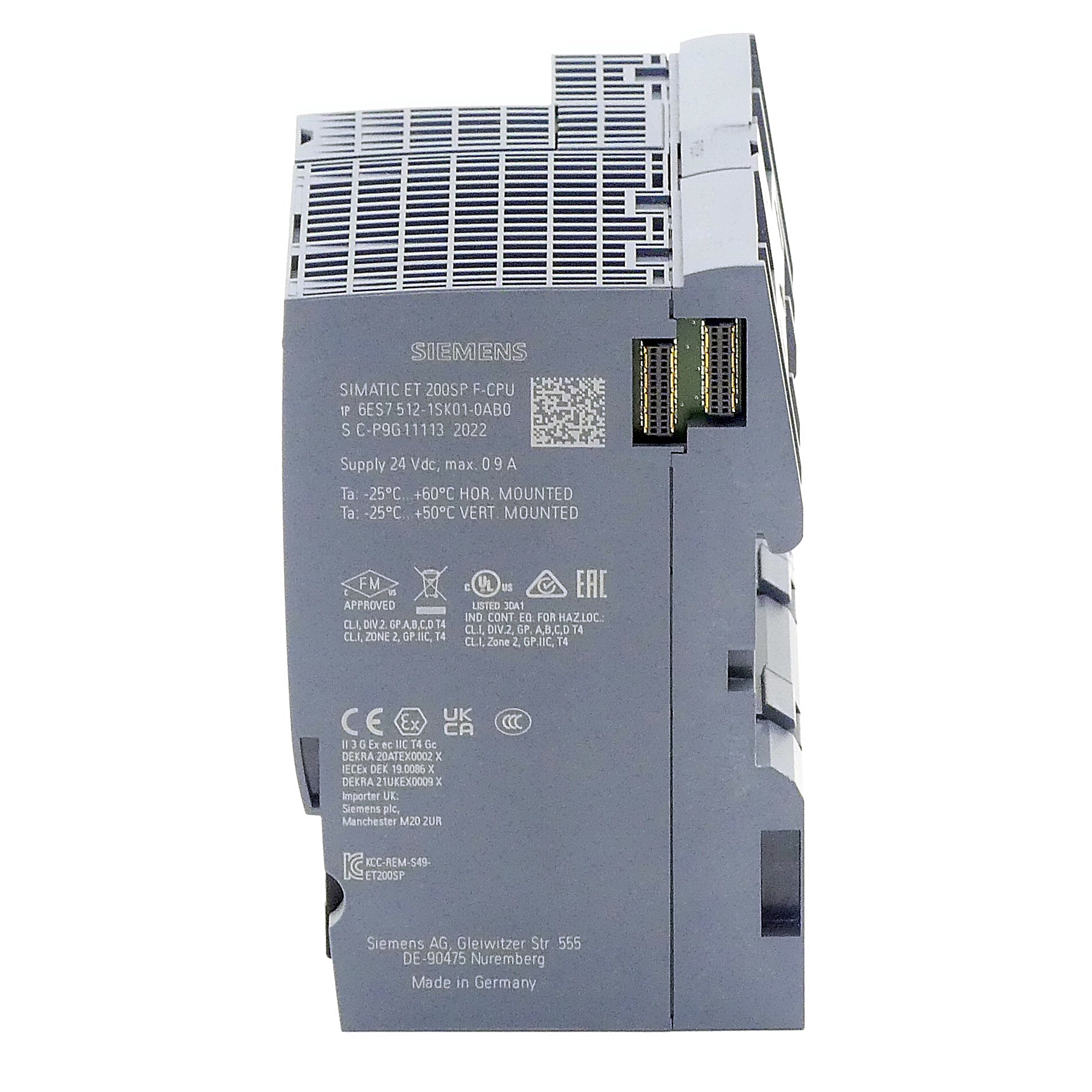 SIMATIC DP CPU 1512SP F-1 PN for ET 200SP, central processing unit with work memory