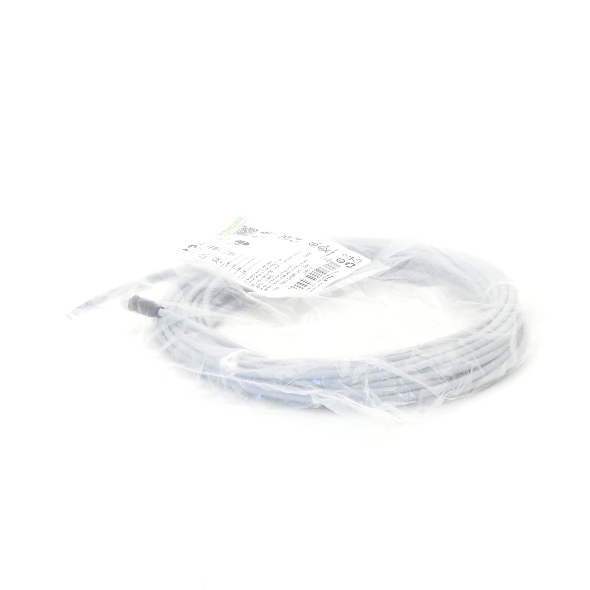 M8 female 0° A-cod. with cable