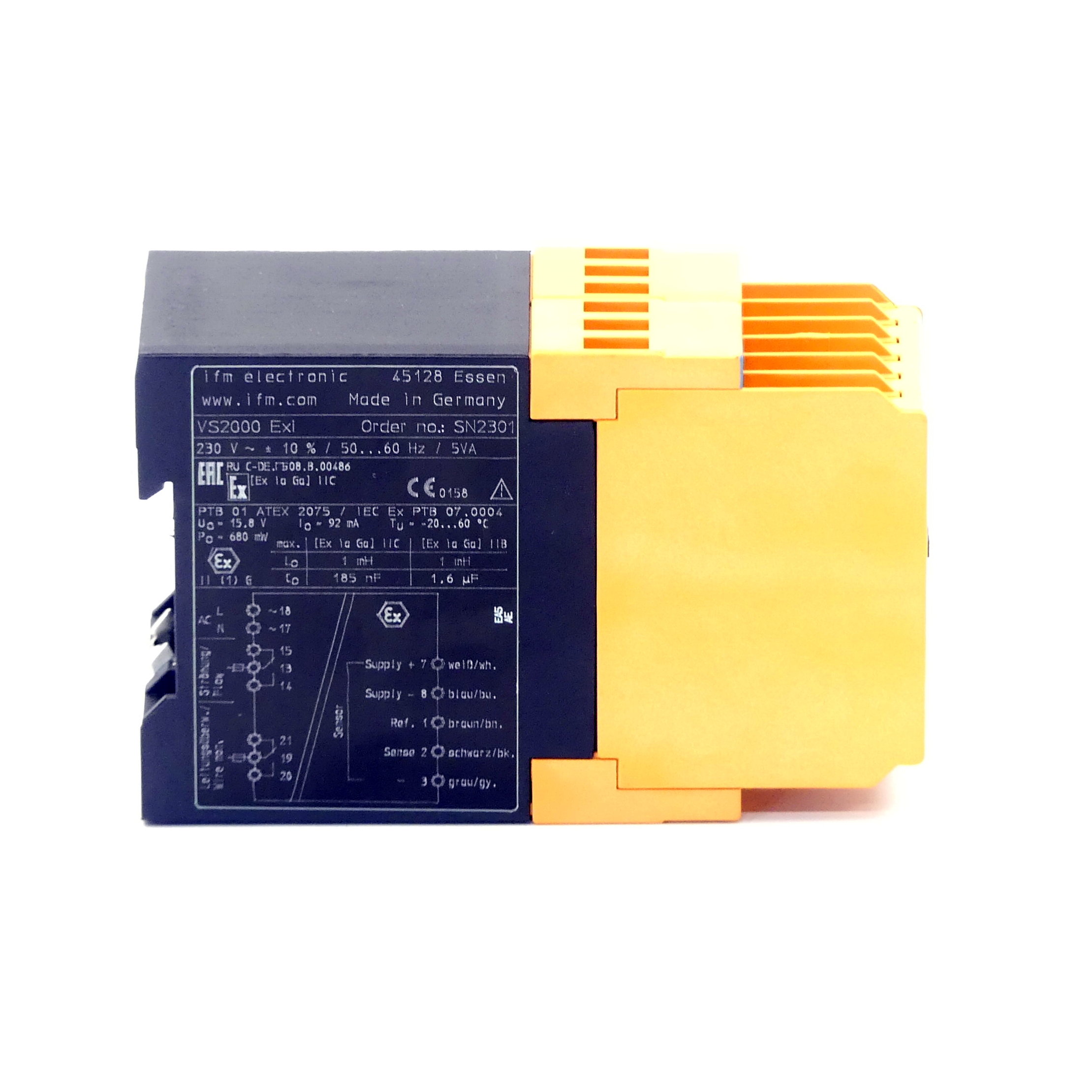 Evaluation unit for flow sensors VS2000 Exi 