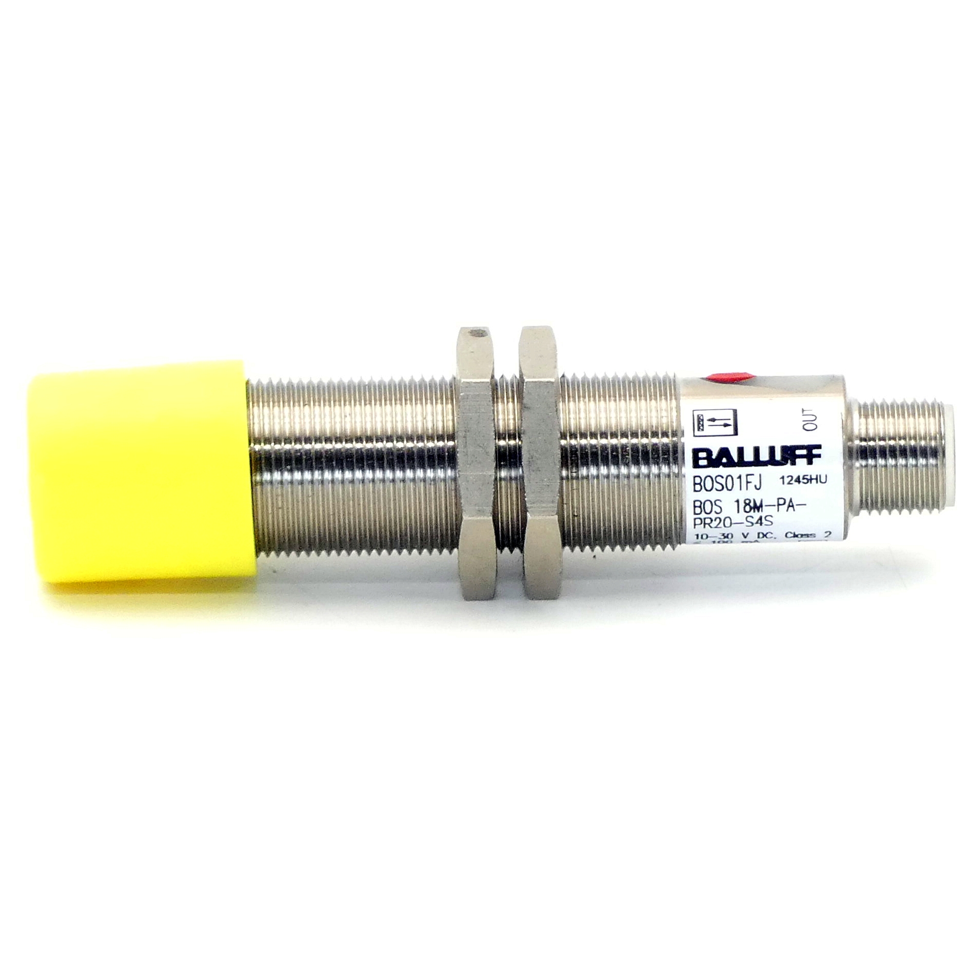 Cylindrical retro-reflective photoelectric sensor BOS 18M-PA-PR20-S4S 