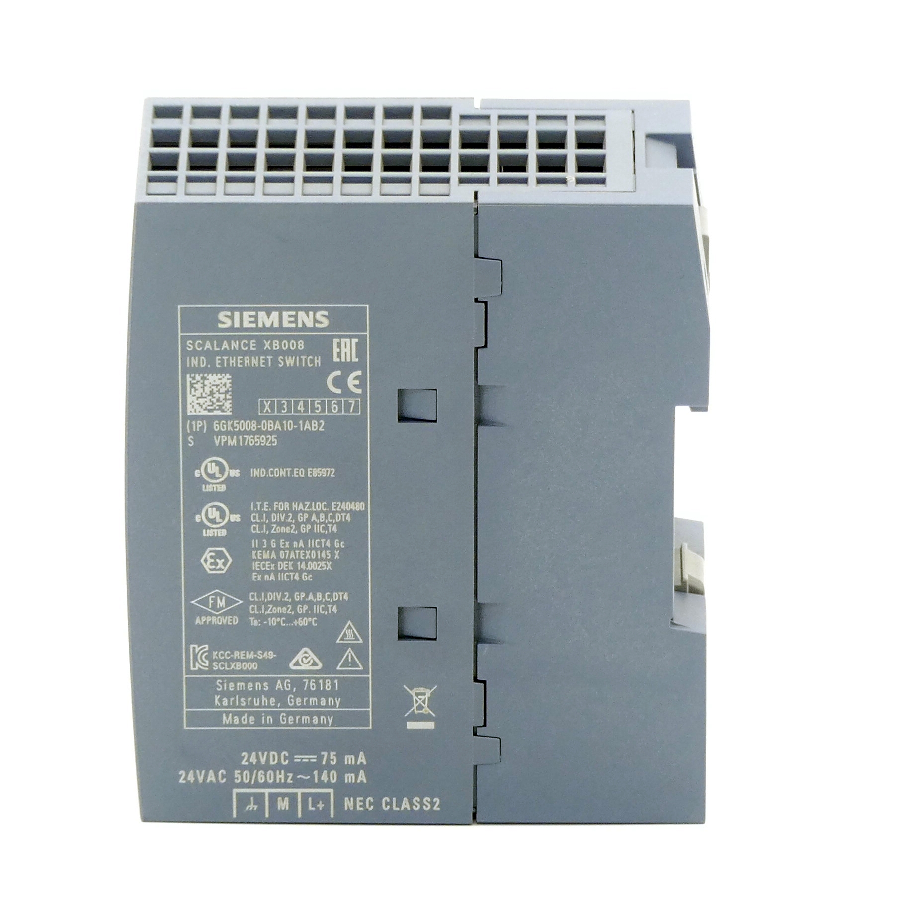 SCALANCE XB008 unmanaged Industrial Ethernet Switch