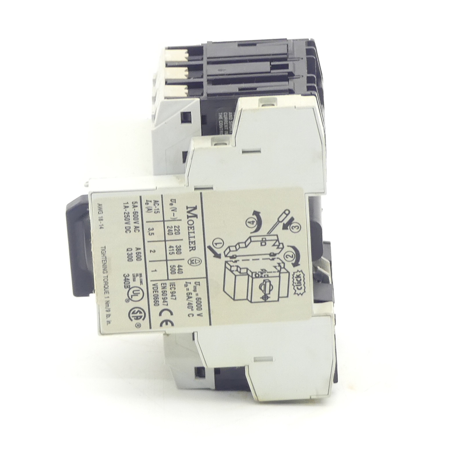 Motor protection switch with auxiliary contact PKZM-16 