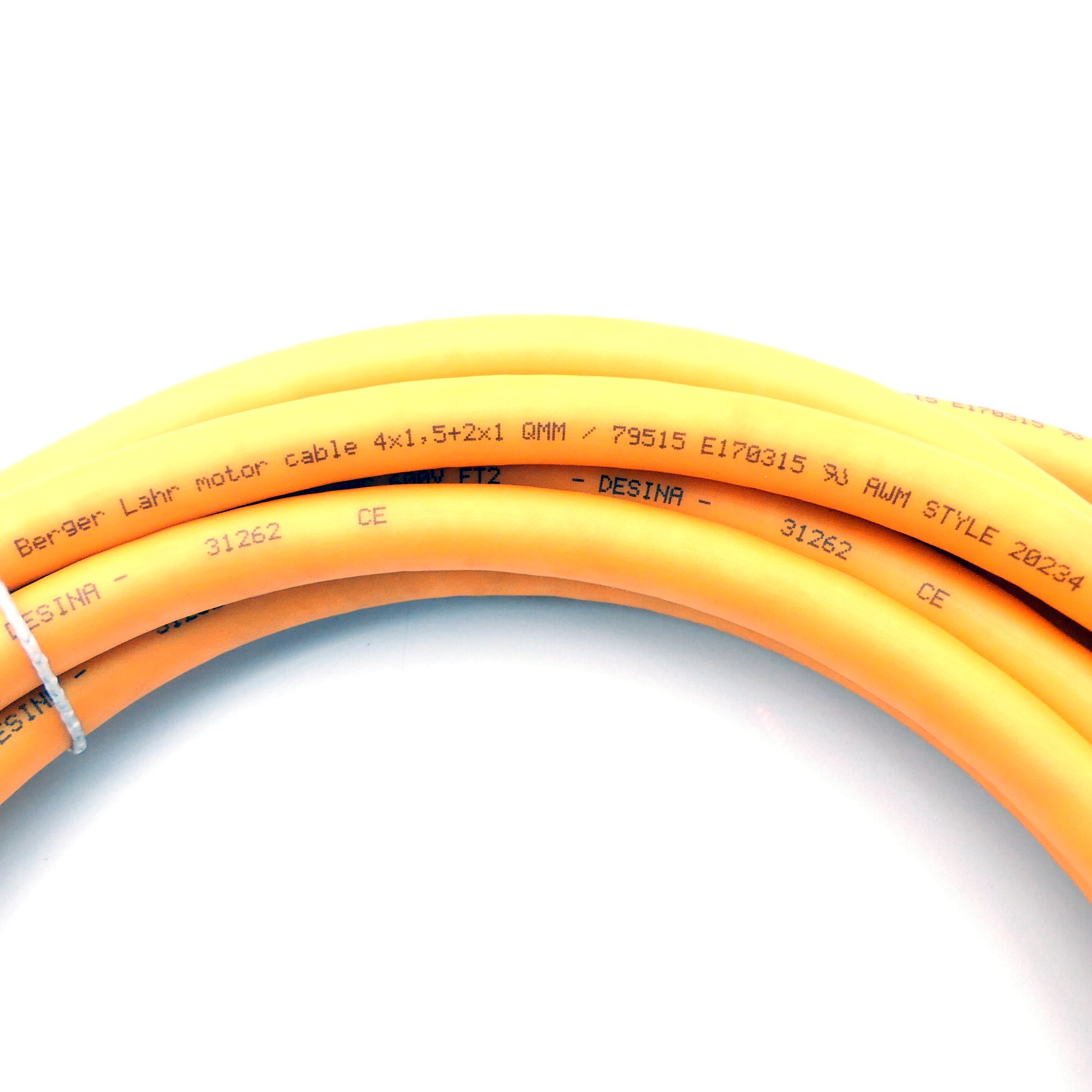 AC servo motor cable 4x1,5mm²+2x1,0mm² 5m