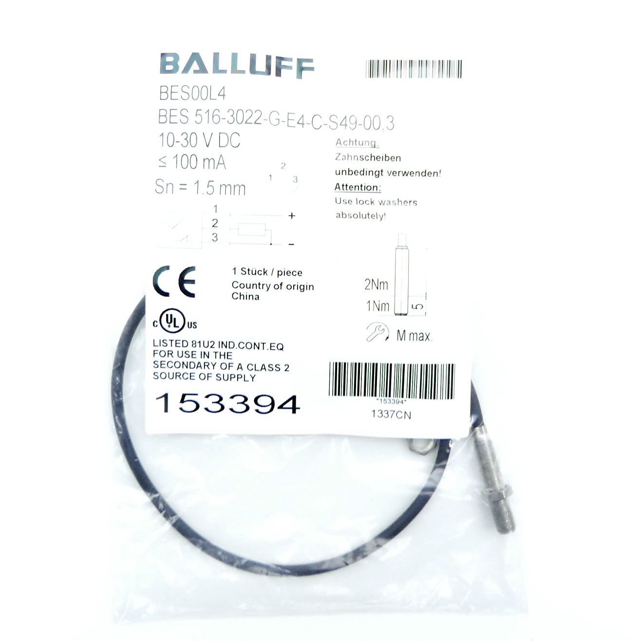 Inductive sensor BES00L4 