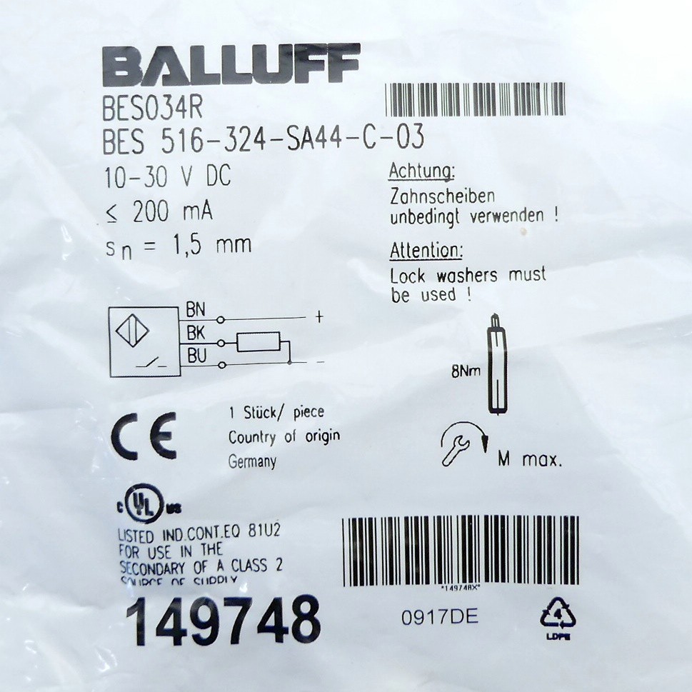 Inductive sensor BES034R