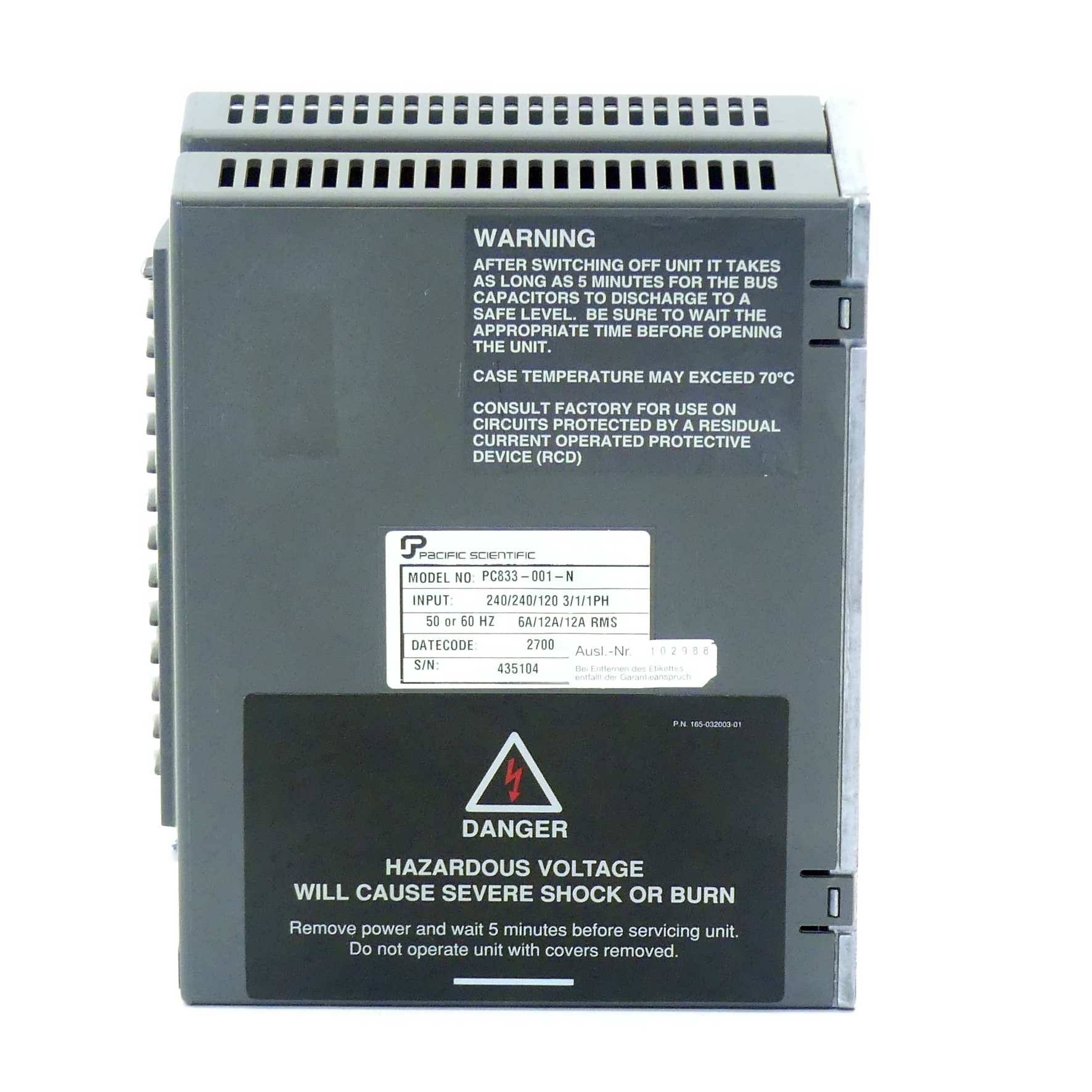 Brushless servo drive