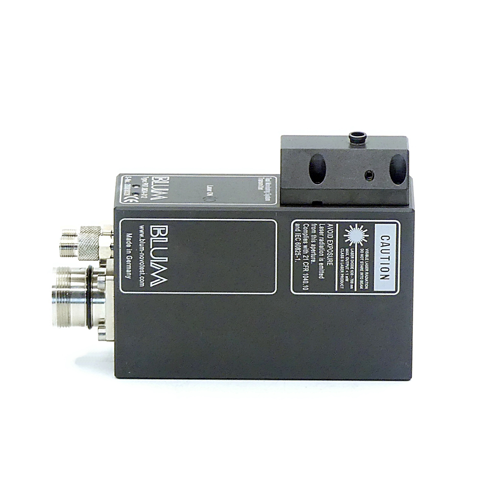 Transmitter with straight plug