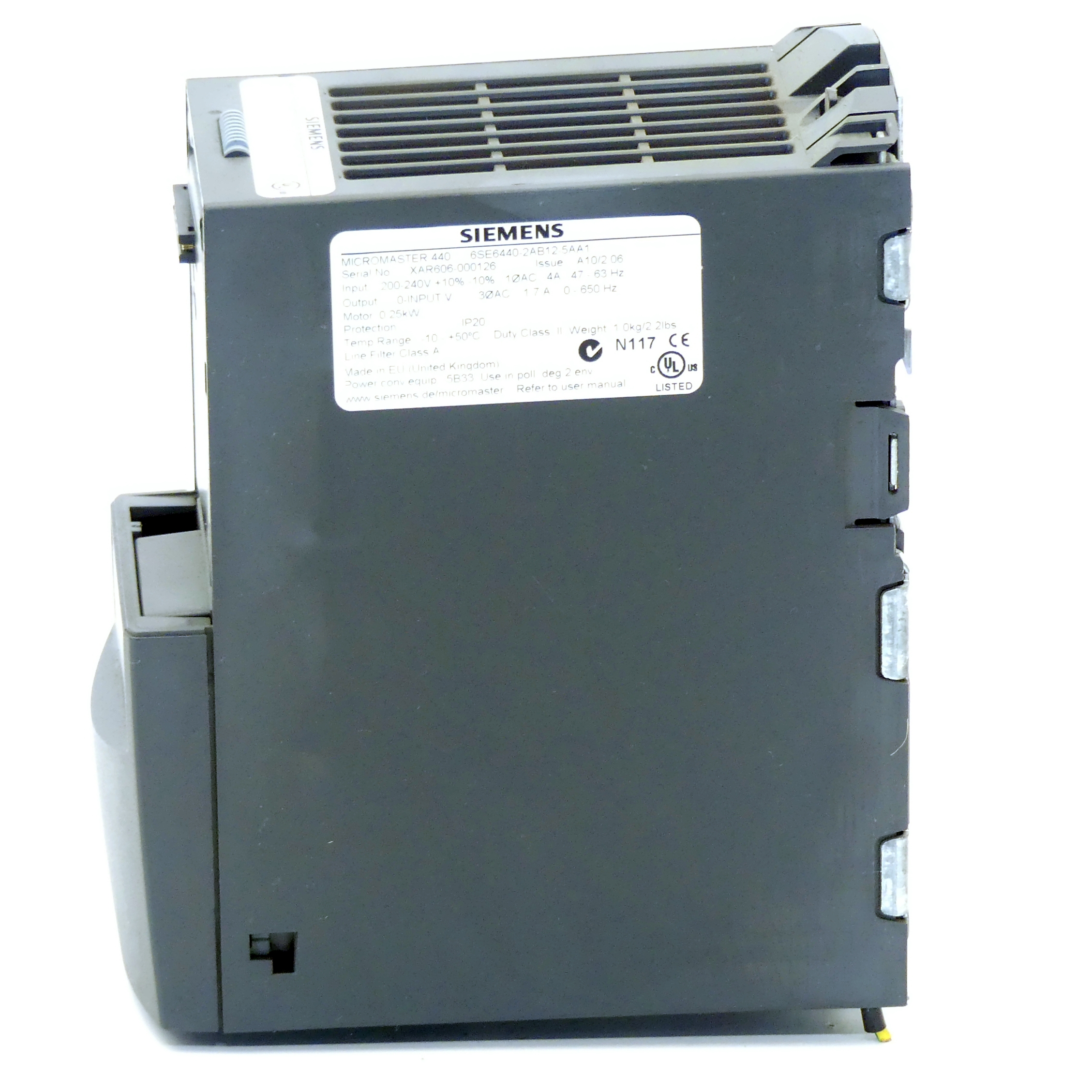 MICROMASTER 440 with built-in Class A filter 