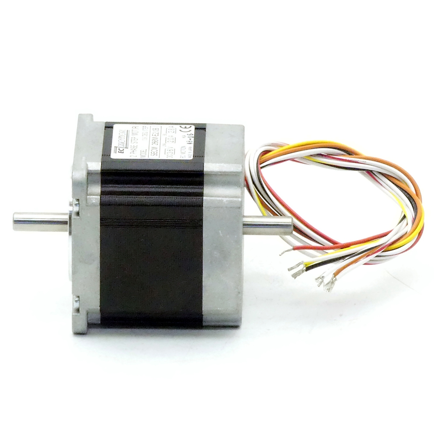 NEMA23 2-Phasen-Schrittmotor 0.9° 0.95Nm Litzen:8 2.0A 2-Wellenenden:6.35mm  