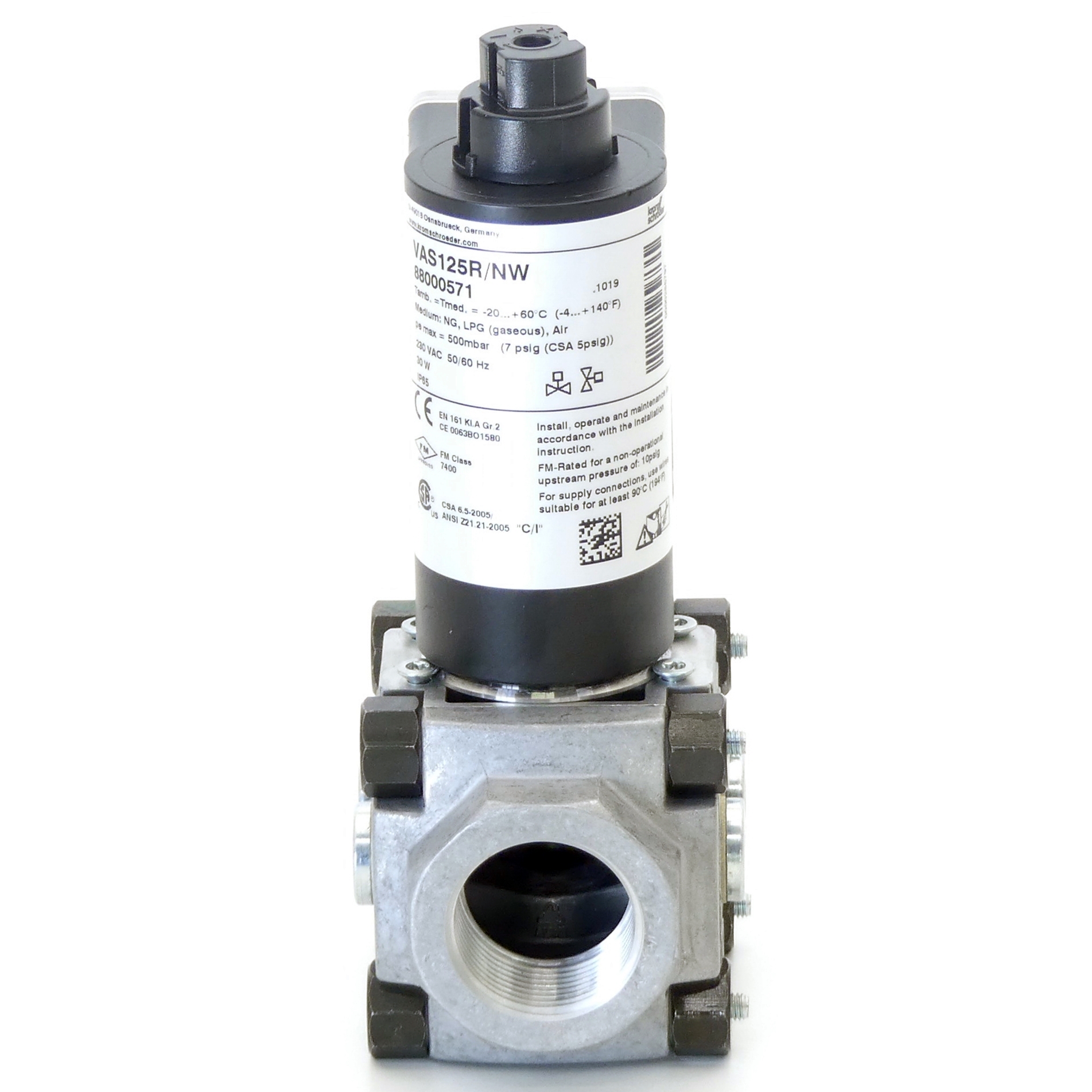 Gas-Magnetventil VAS125R/NW 