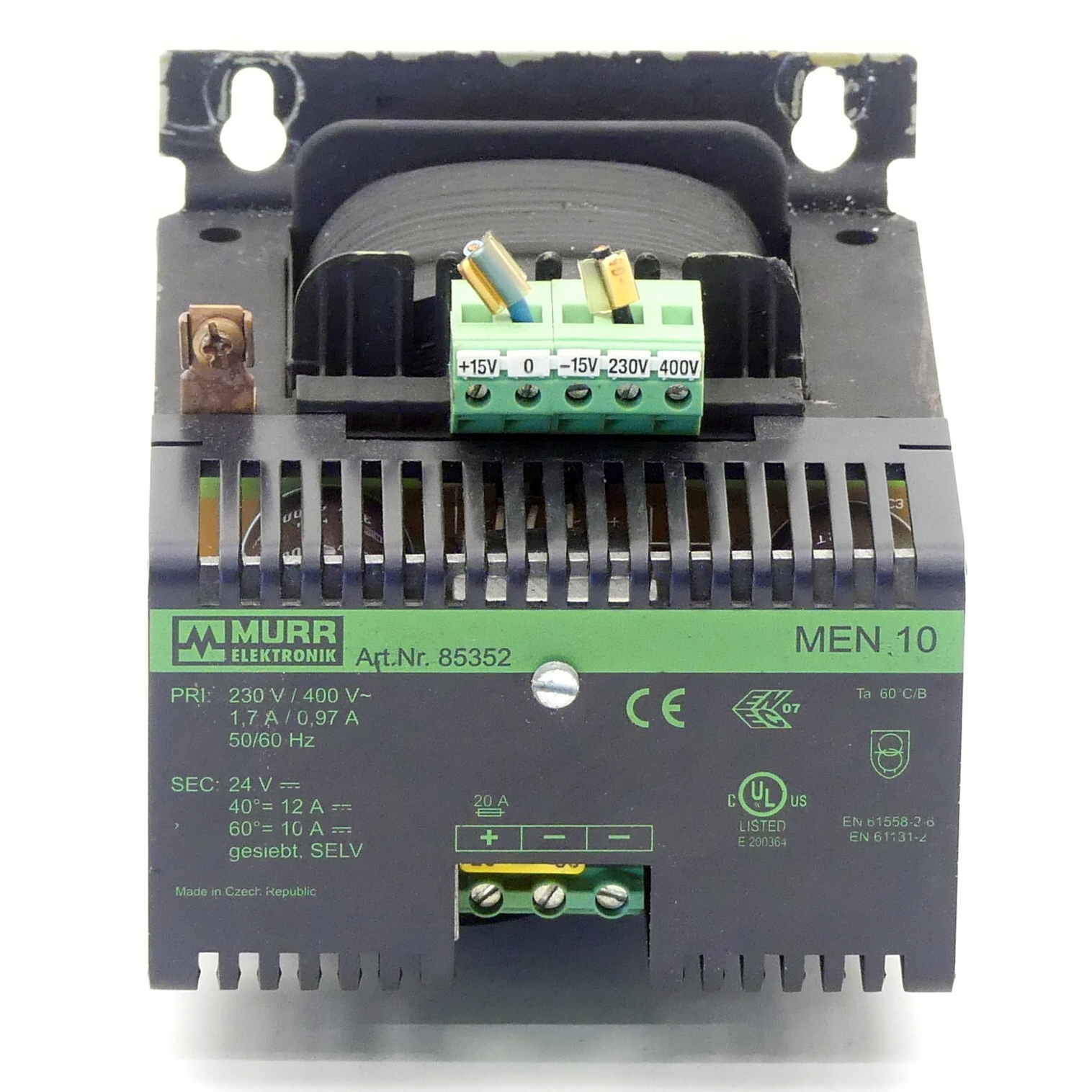 MEN power suppy 1/2-phase, smoothed