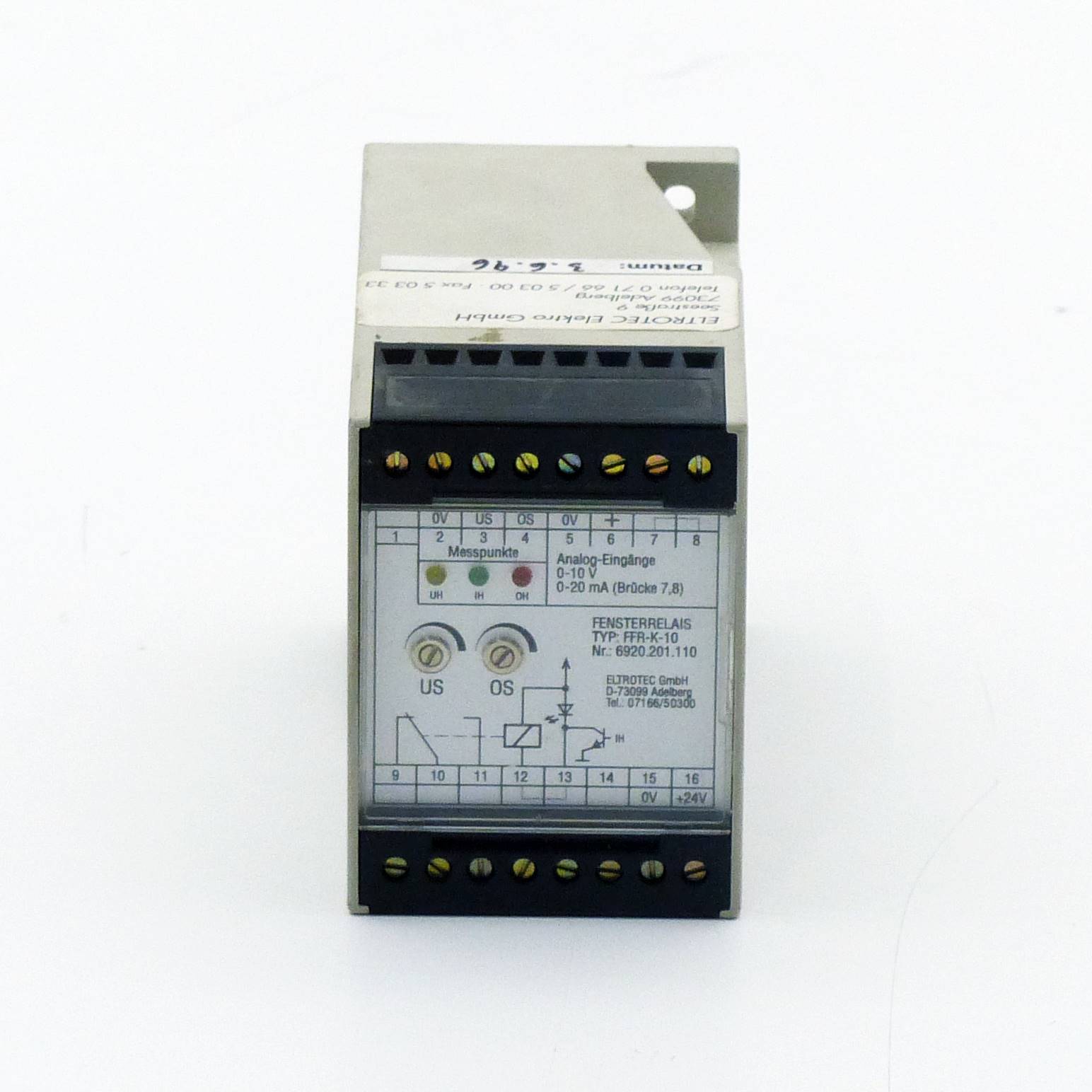 Window relay FFR-K-10 