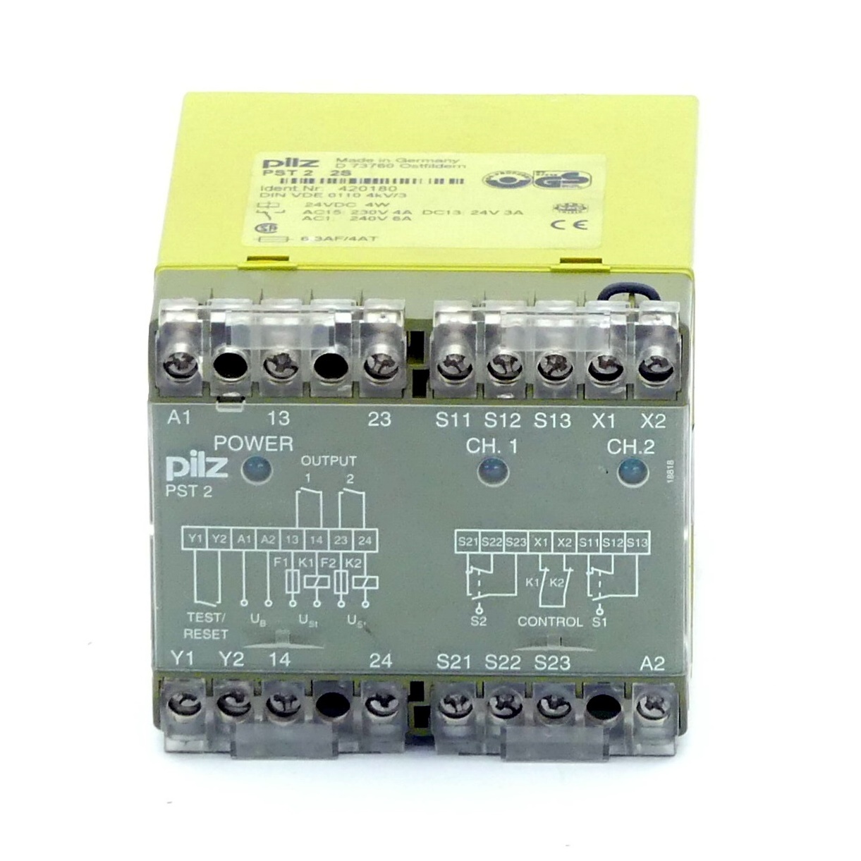 Sicherheitsschaltgerät PST2 24VDC 2S 