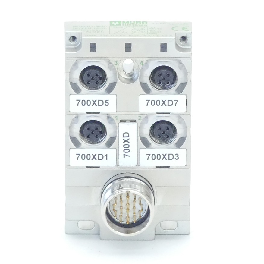 MVP-Metall, 4xM12, 5pol, Steck. M23 19pol.