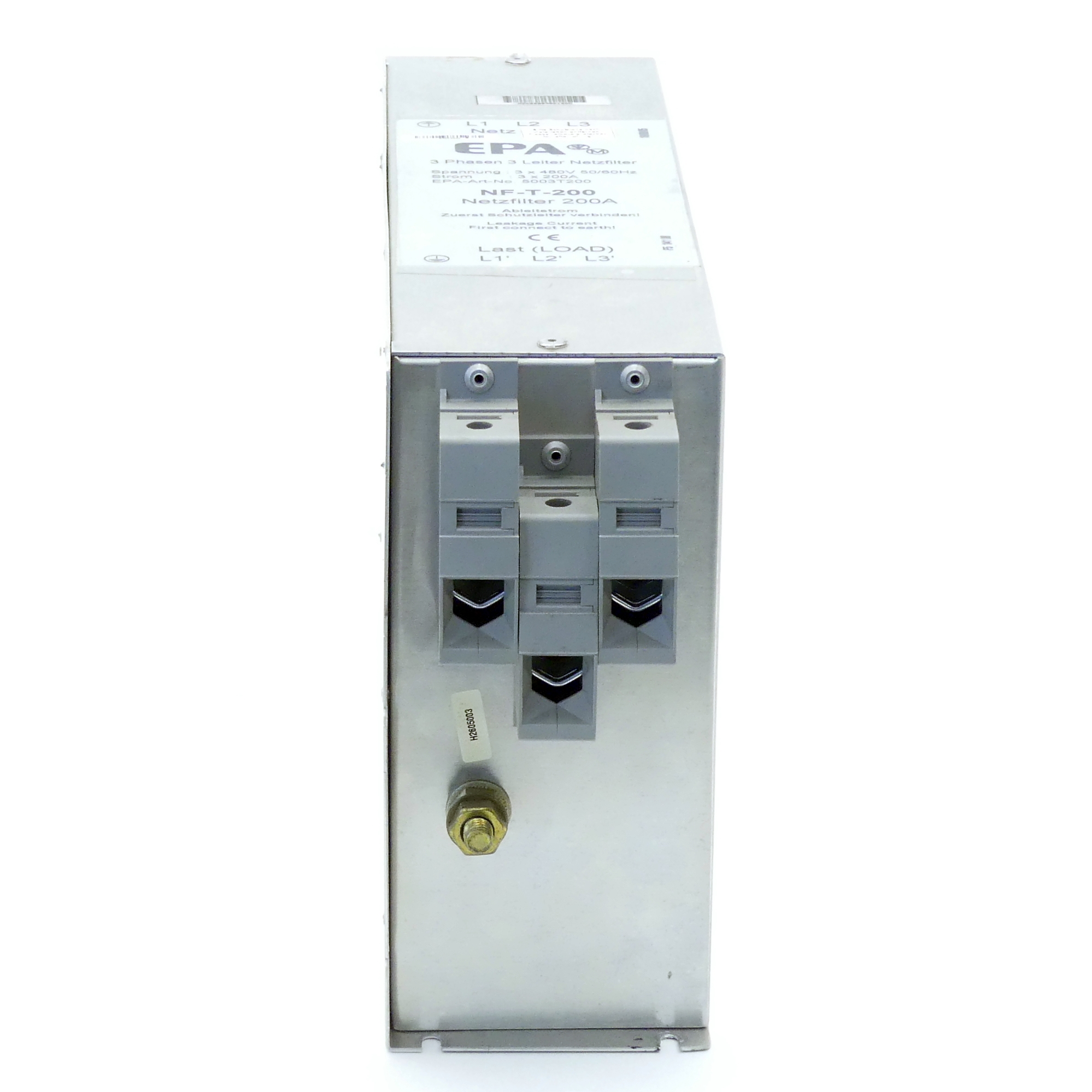 3 phase 3 wire mains filter NF-T-200 