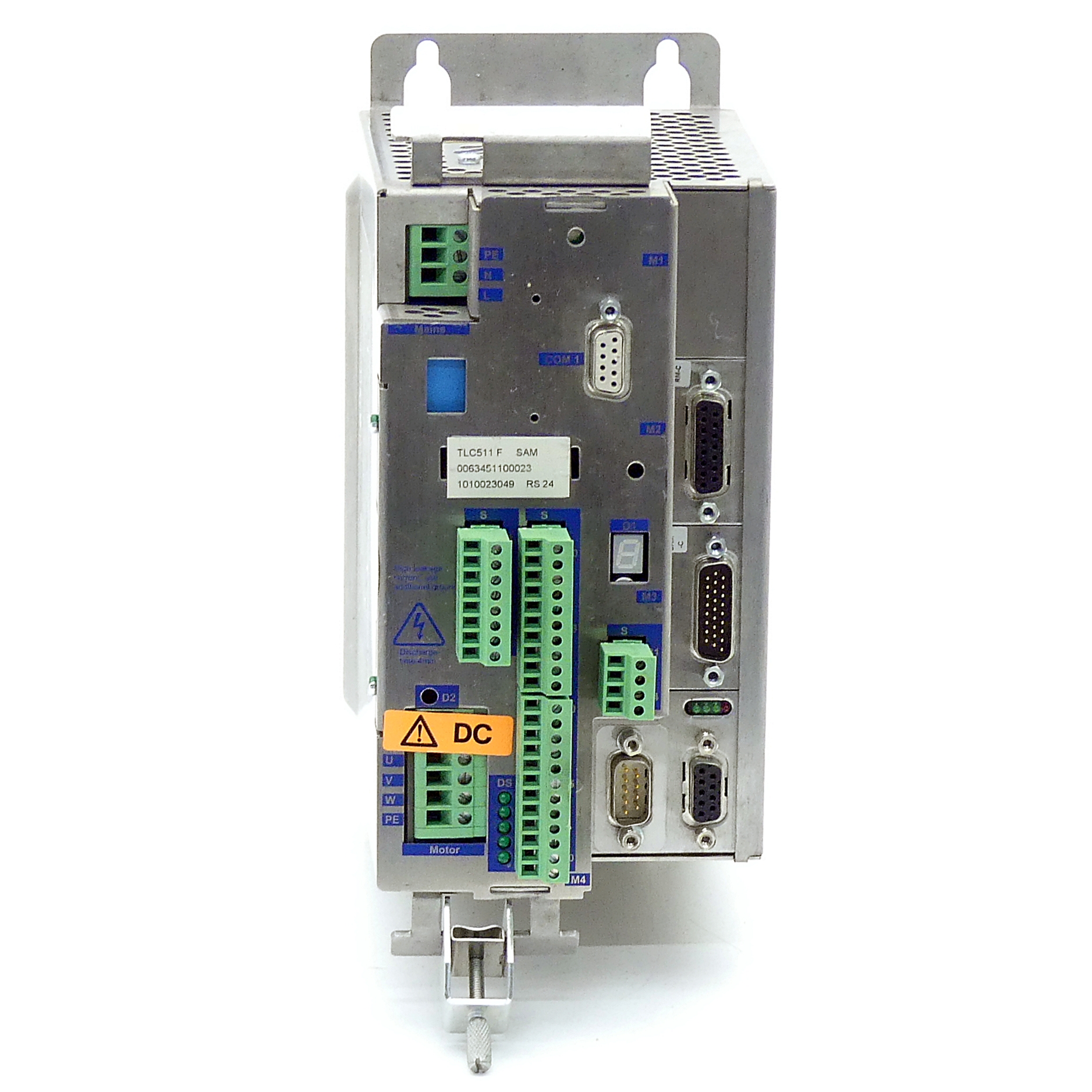 Positioning controller for 3-phase stepping motors with Interbus-S fieldbus interface and SAM safety module TLC511F -/RM/SAM/IBS 