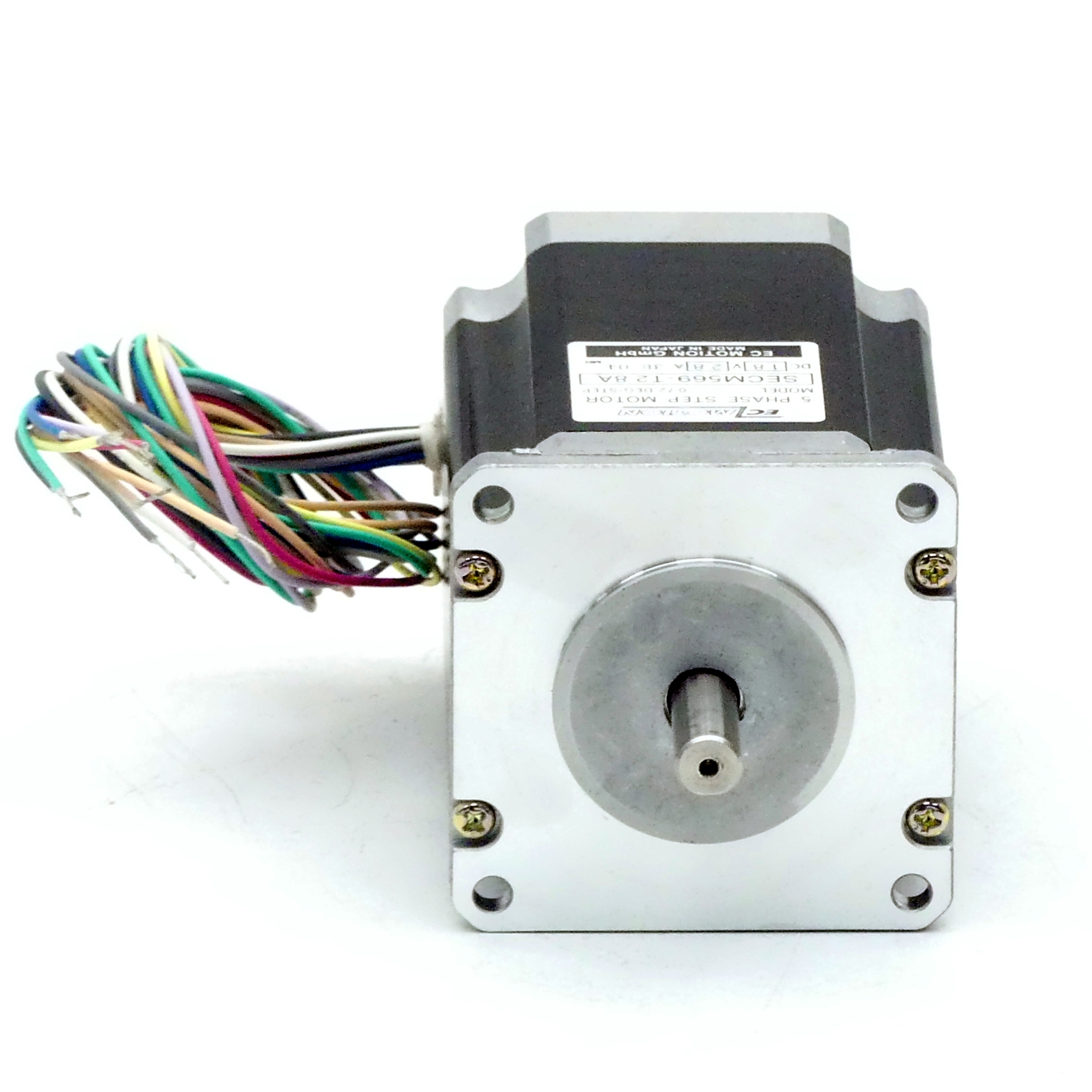 SIZE60 5-Phasen-Schrittmotor 0.72° 1.66Nm Litzen:10 2.8A Frontwelle:8mm  