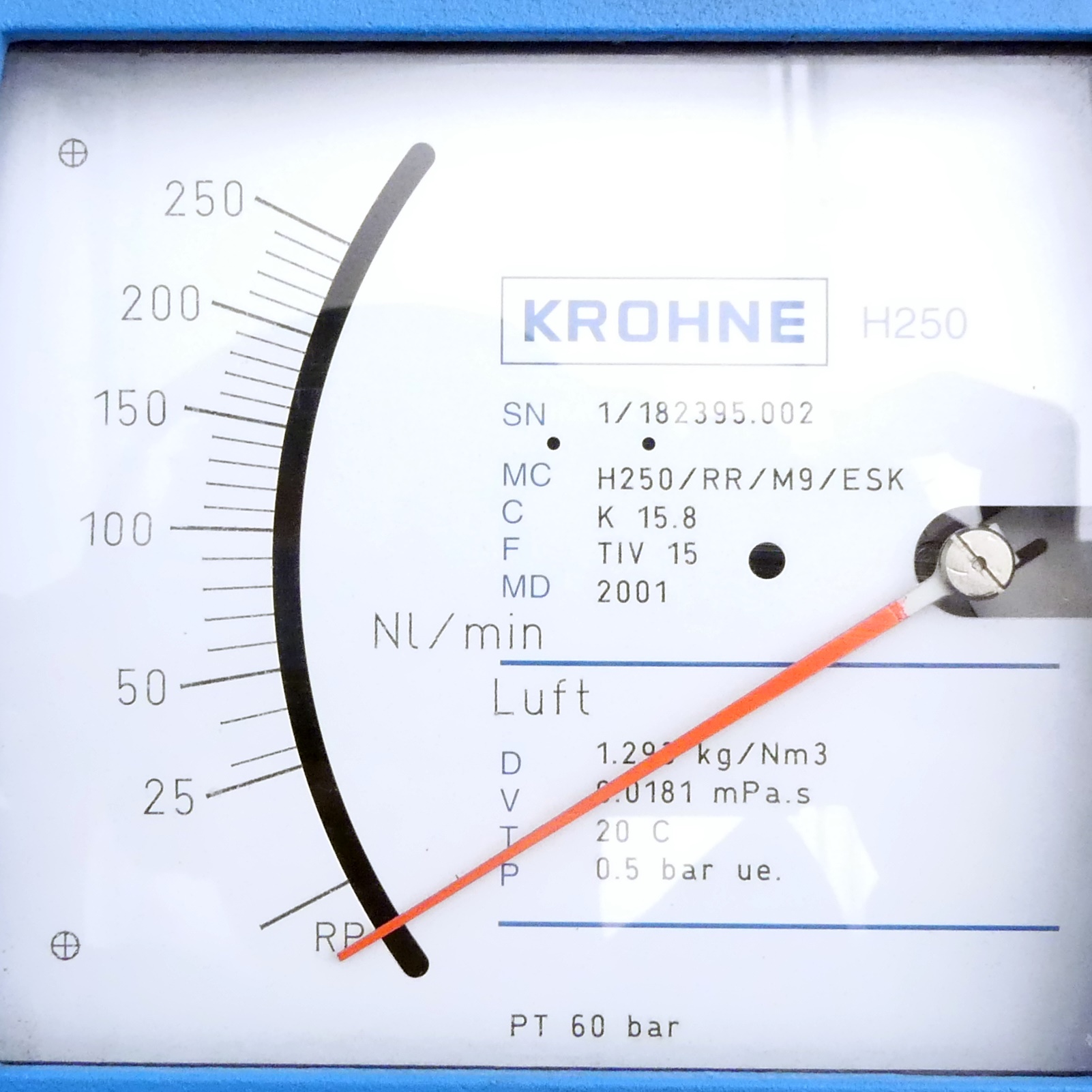 Schwebekörper-DurchflussmesserH 250/M9 