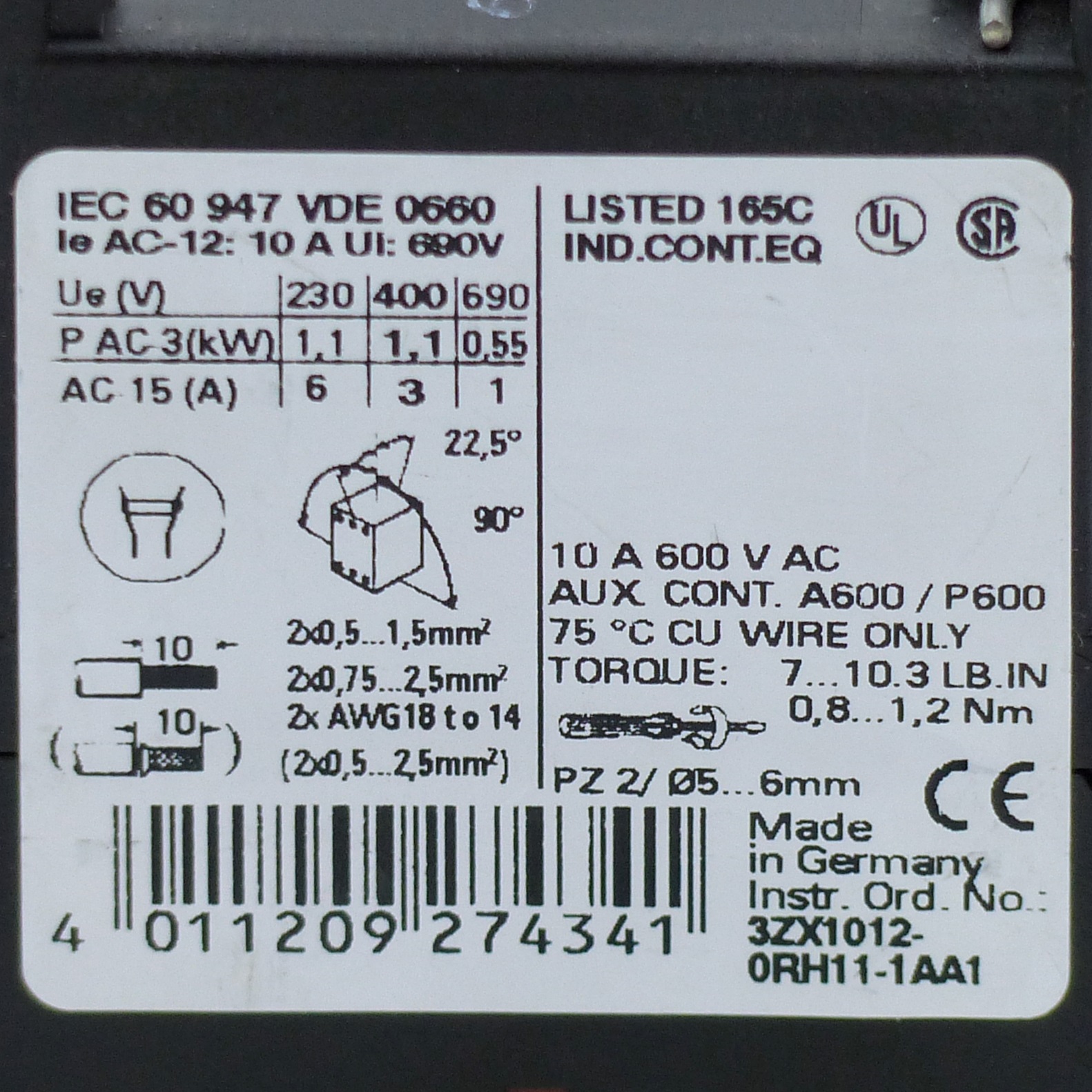 Sirius Contactor  Refurbished