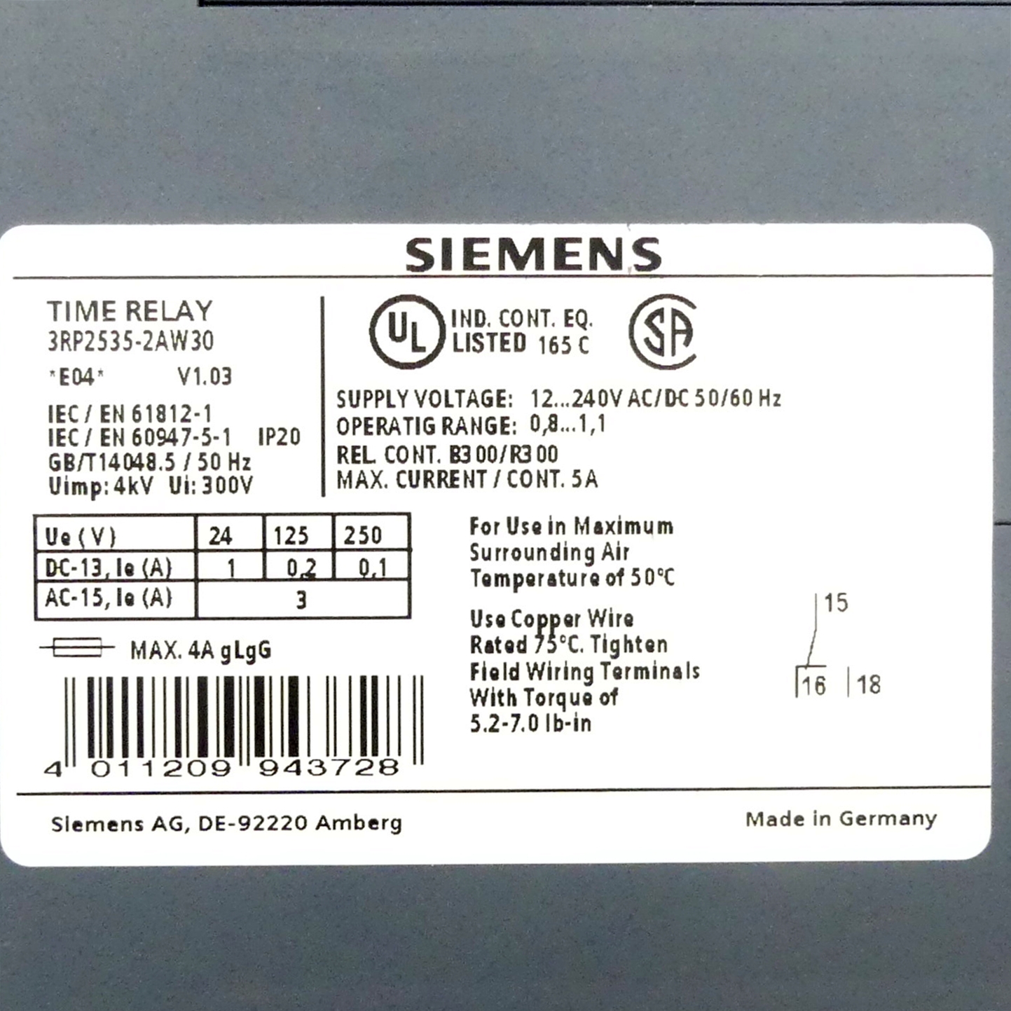 Timing relay