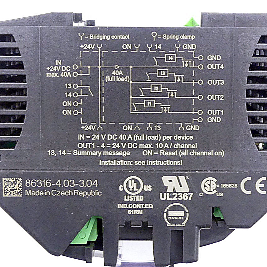 MICO 4.10 Electronic circuit protection, 4 CHANNELS 