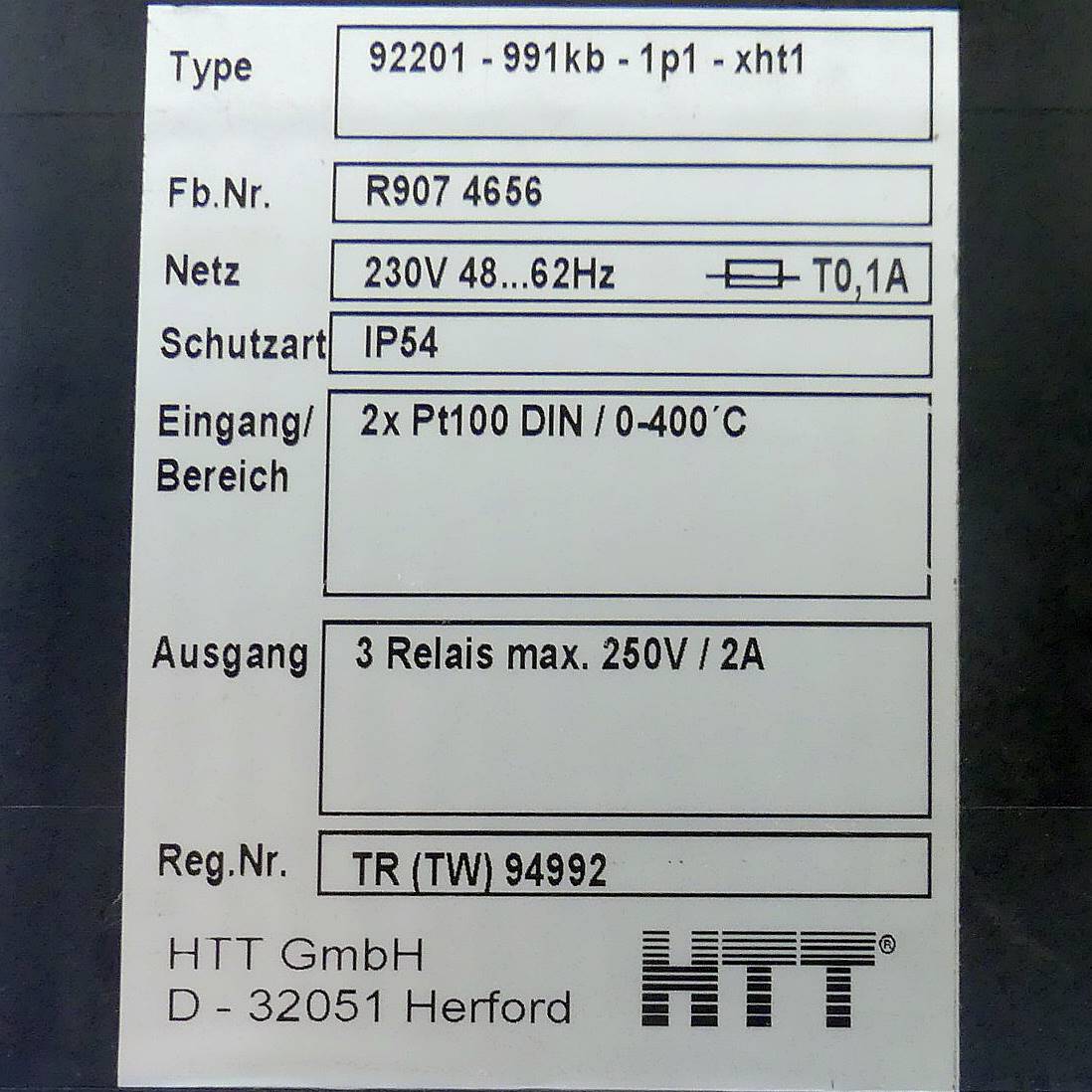 temperature control device 821H71
