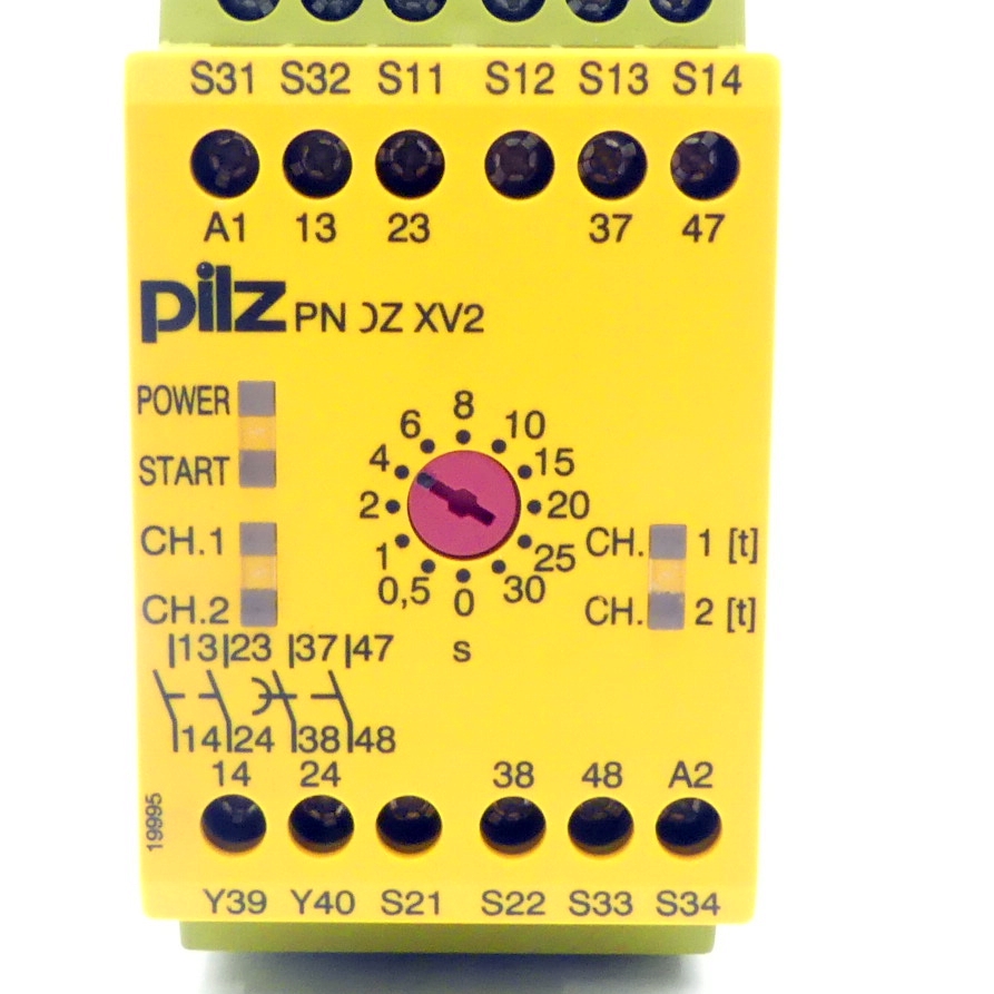 Safety switchgear PNOZ XV2 30/24VDC 2n/o 2n/o t 