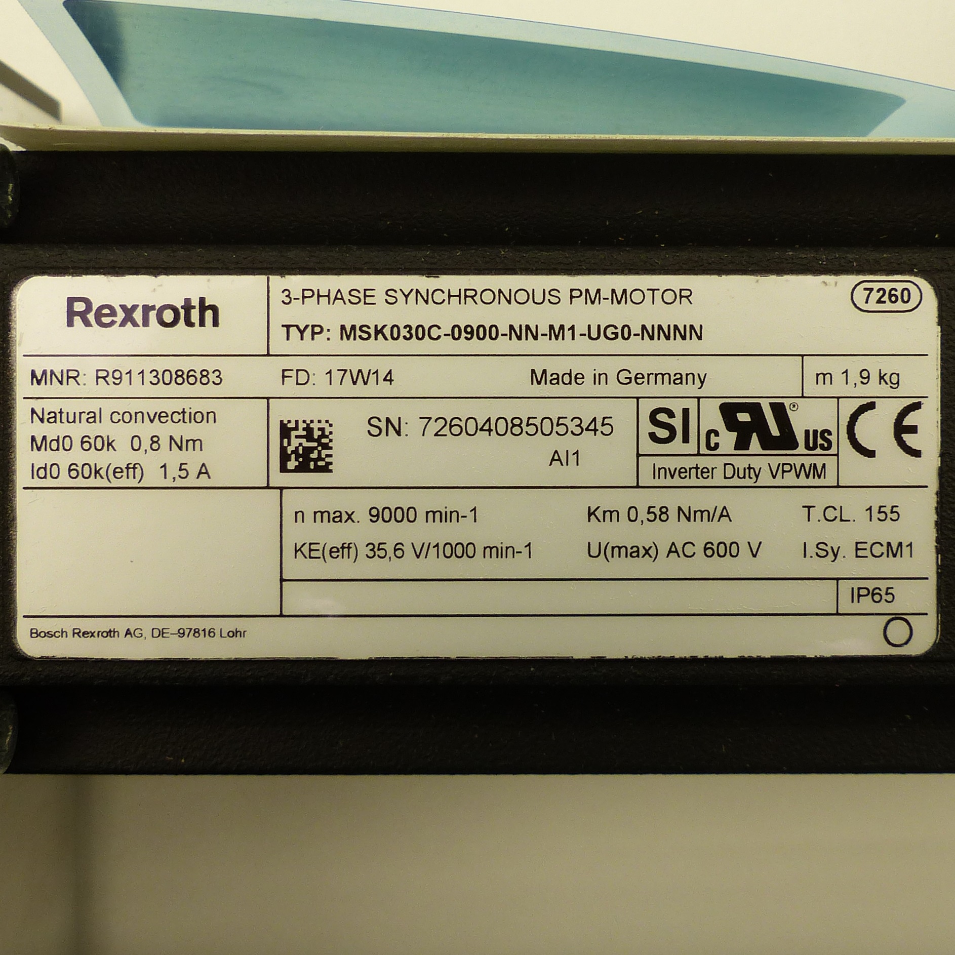 Compact module CKK-090-NN-1 with motor MSK030C-0900-NN-M1-UG0-NNNN New FS
