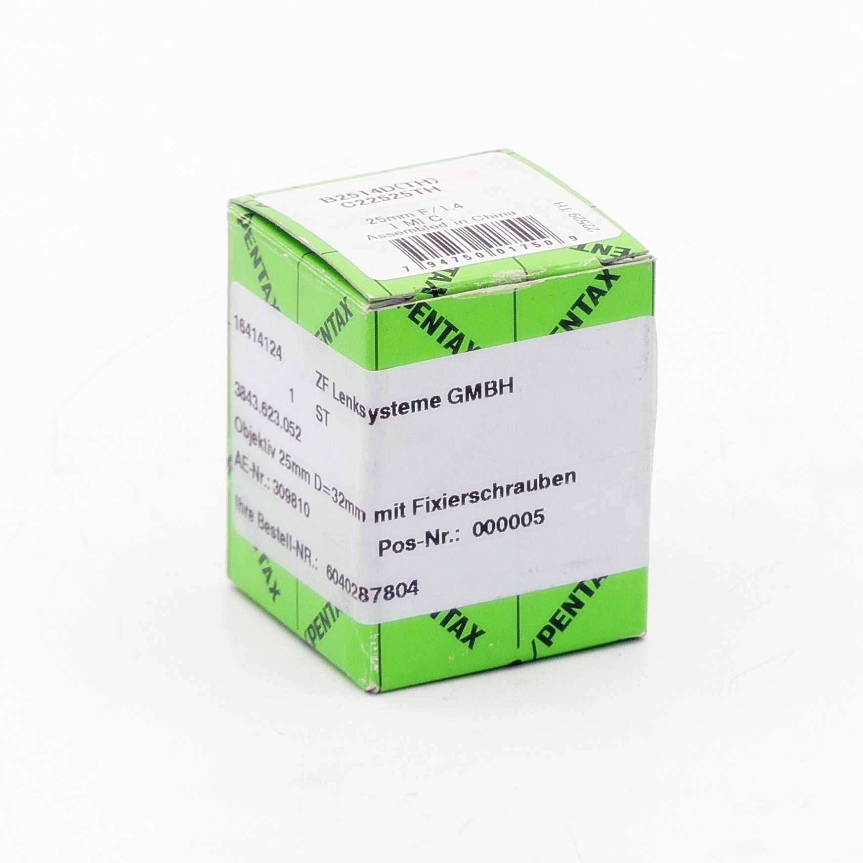 TV Objective lens 1:1.4 / 25 mm