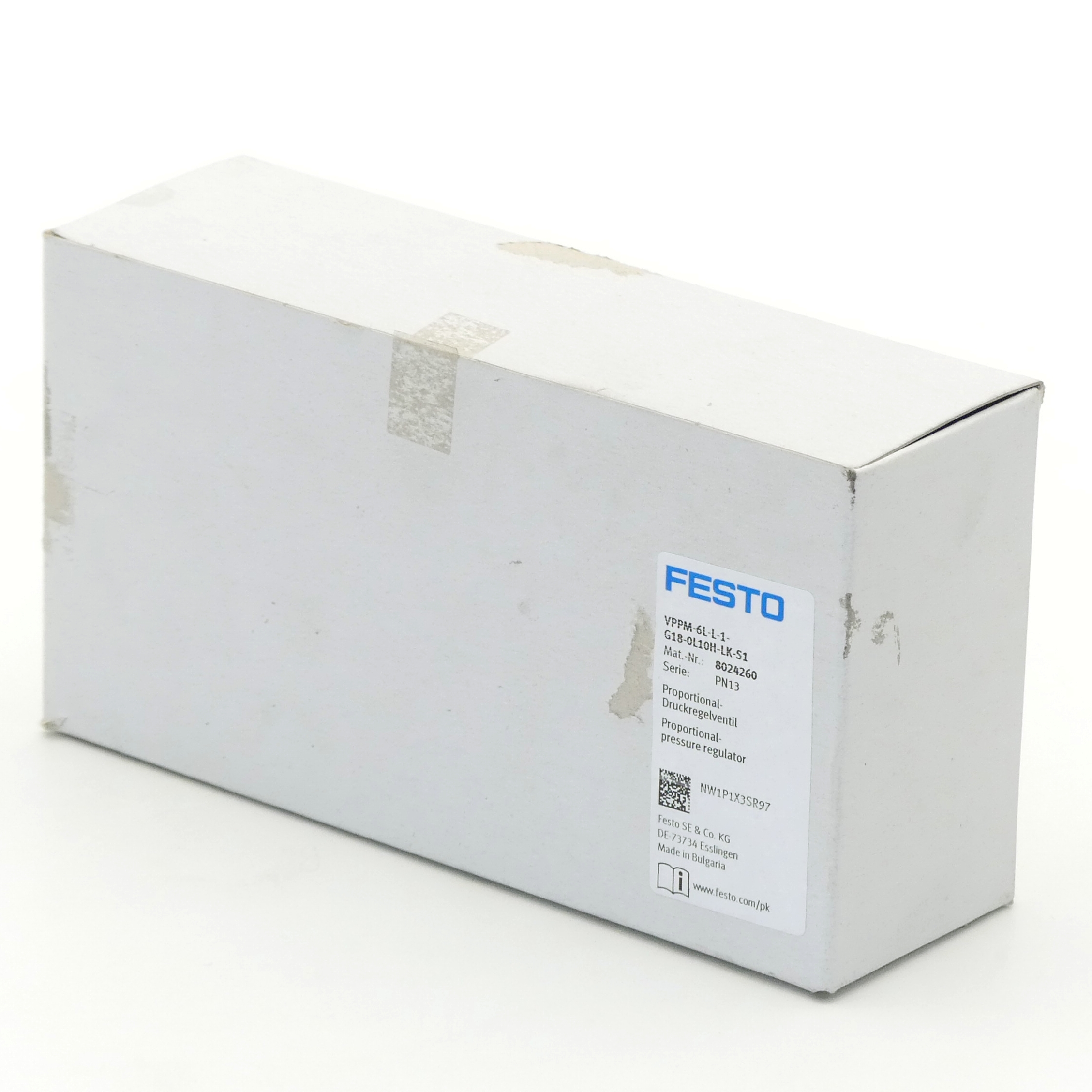 Proportional-Druckregelventil VPPM-6L-L-1-G18-0L10H-LK-S1