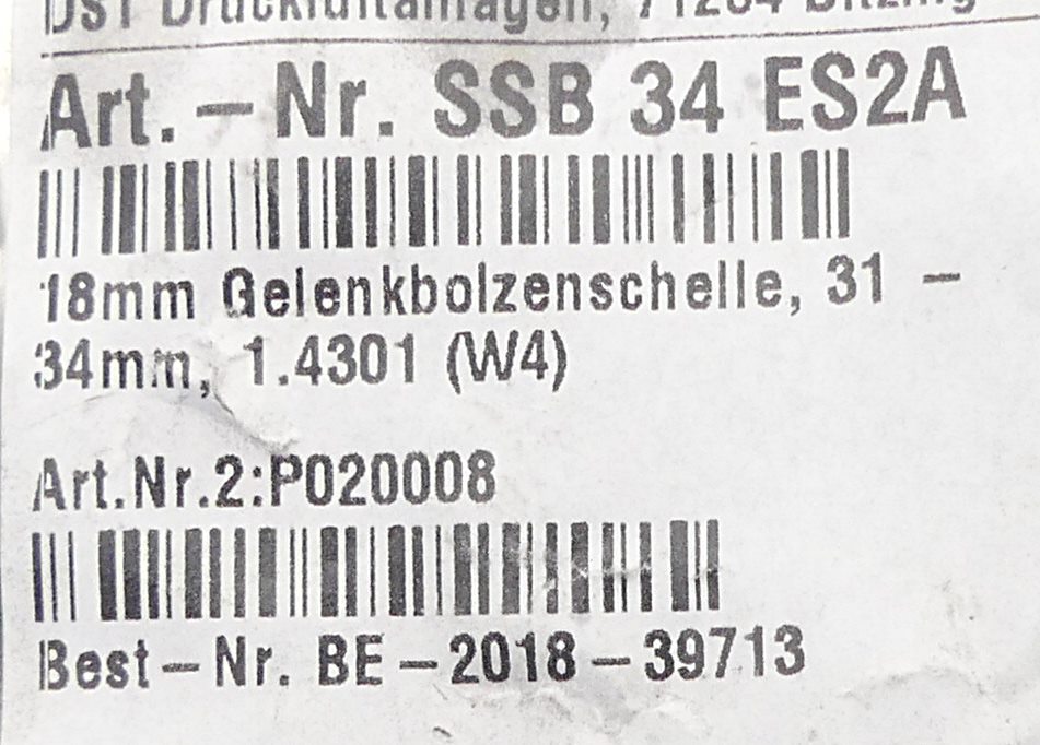 Gelenkbolzenschelle 31-34 mm
