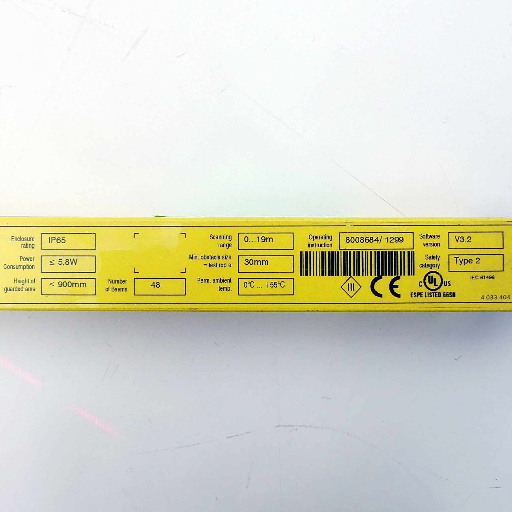 Safety light Curtain Recipient C20S-090103A11 