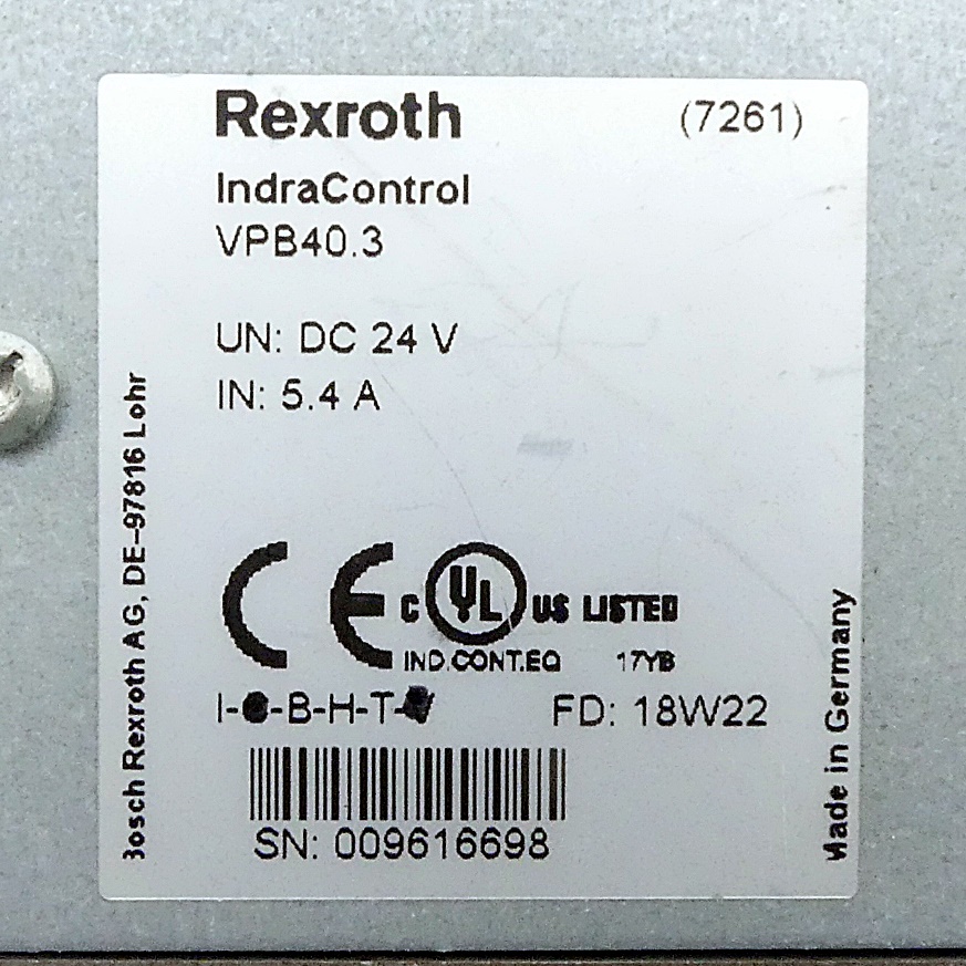 IndraControl V VPB40.3D1L-4G0NN-D5D-DN-NN-FW 