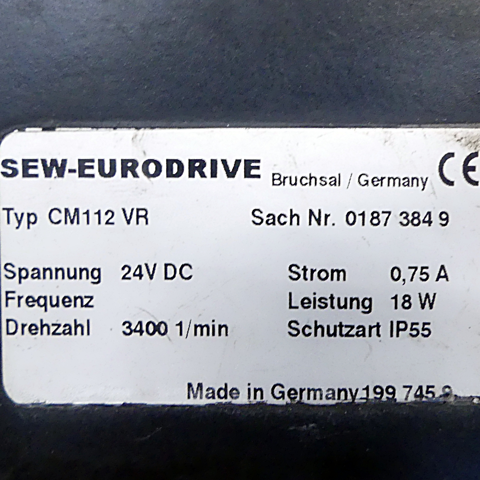 Servo motor with fan  Used