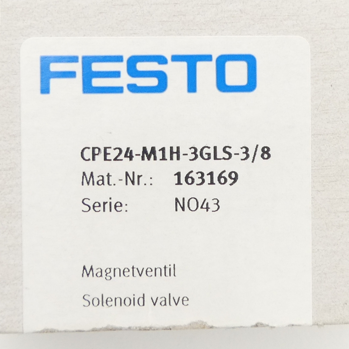 Magnetventil CPE24-M1H-3GLS-3/8